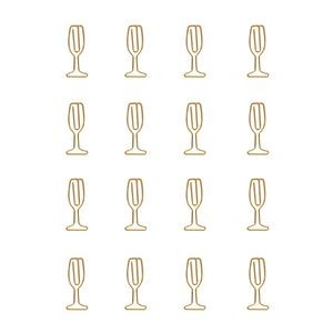 Champagne Glass Shaped Paper Clips In Tin Box Set Of 16 1