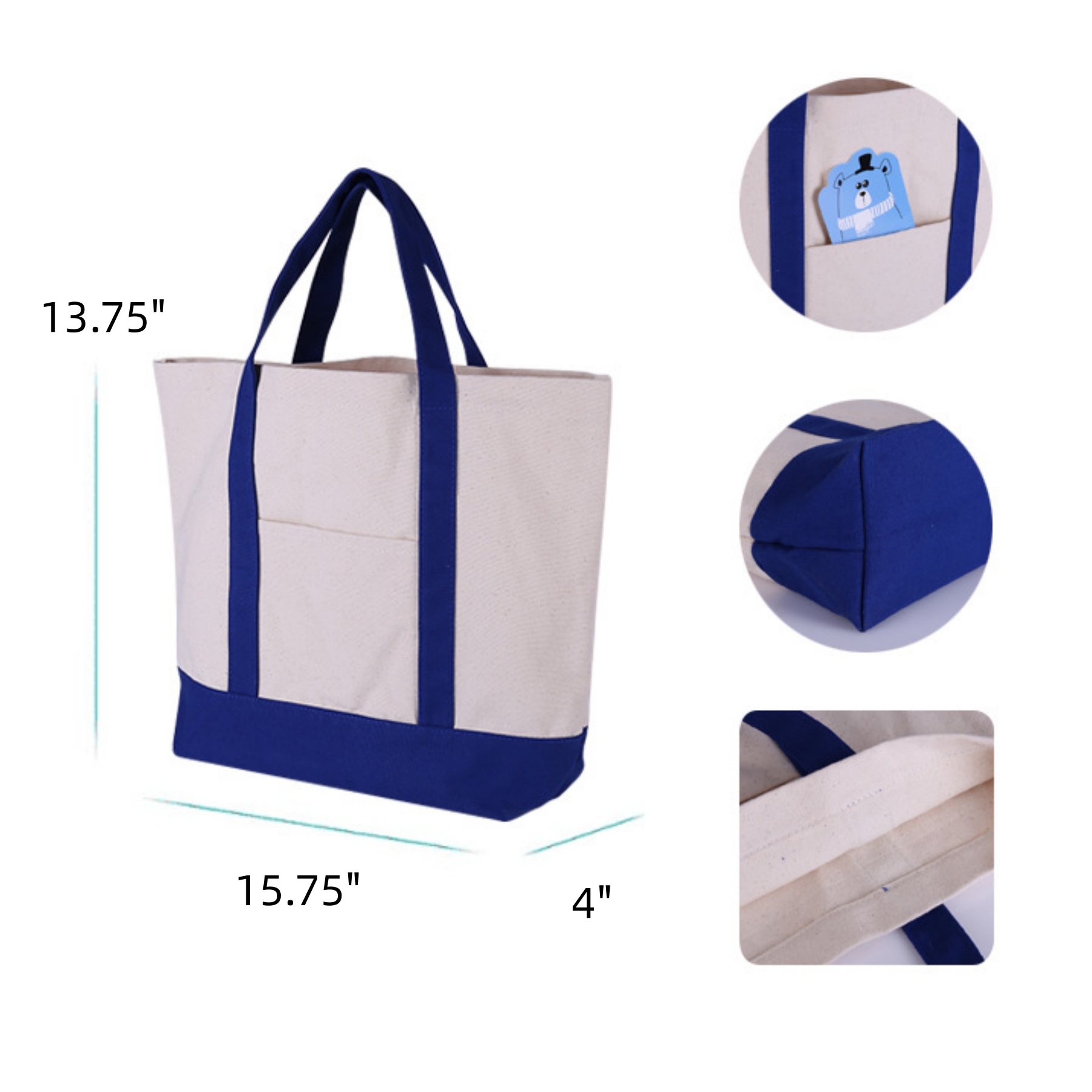 Large Canvas Tote Bag, custom tote bag with logo imprint 2