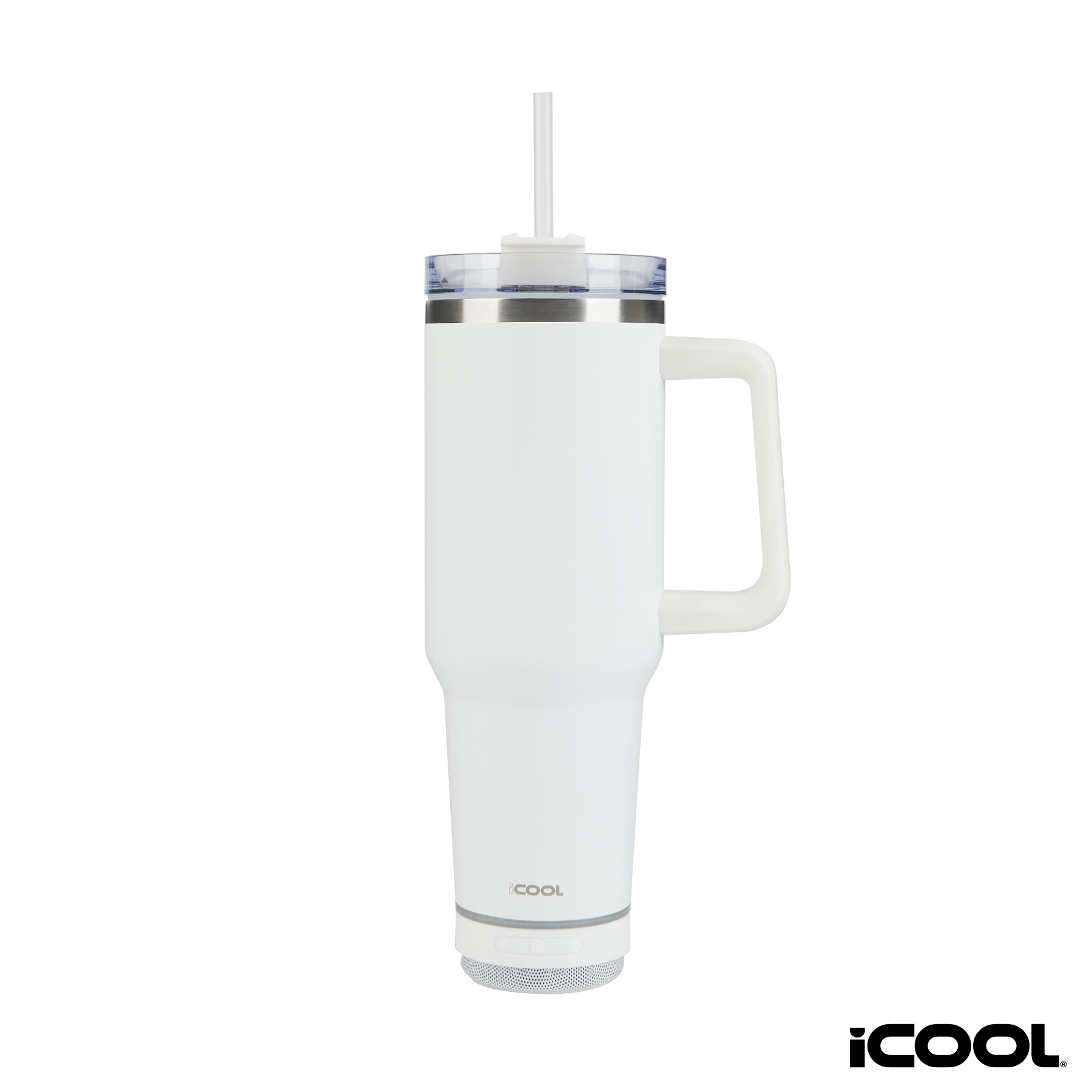 iCOOL® Borrego 40 oz. Double Wall, Stainless Steel Travel Mug with Speaker 11