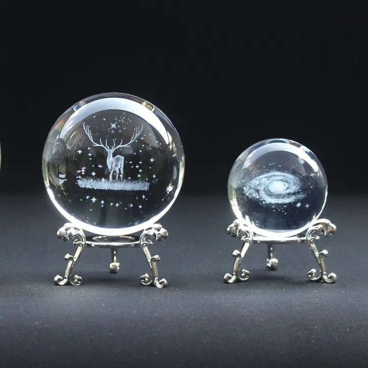 Custom Crystal Ball With Carved Pattern 5