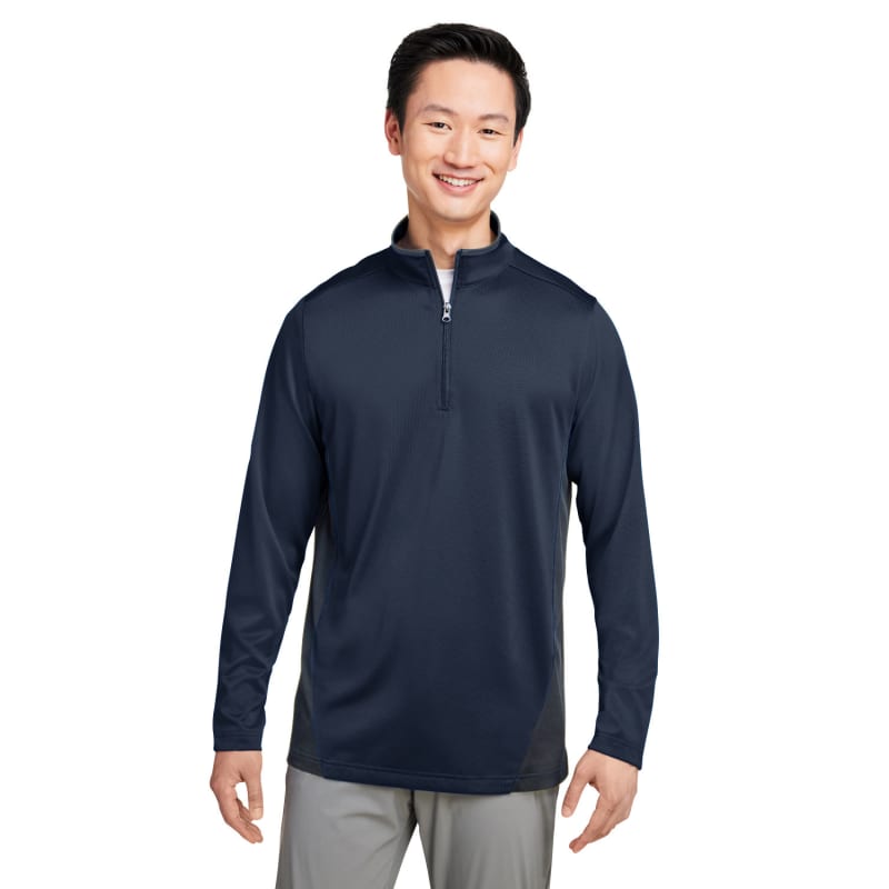 Harriton Men's Flash Snag Protection Plus IL Colorblock Quarter-Zip 10