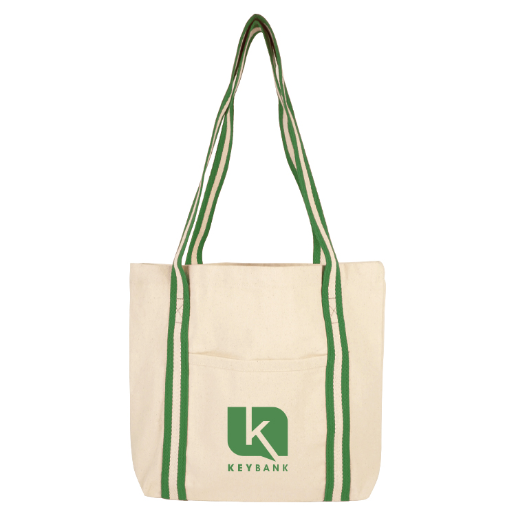 Sonoma Striped Handle 10oz Cotton Tote Bag 2