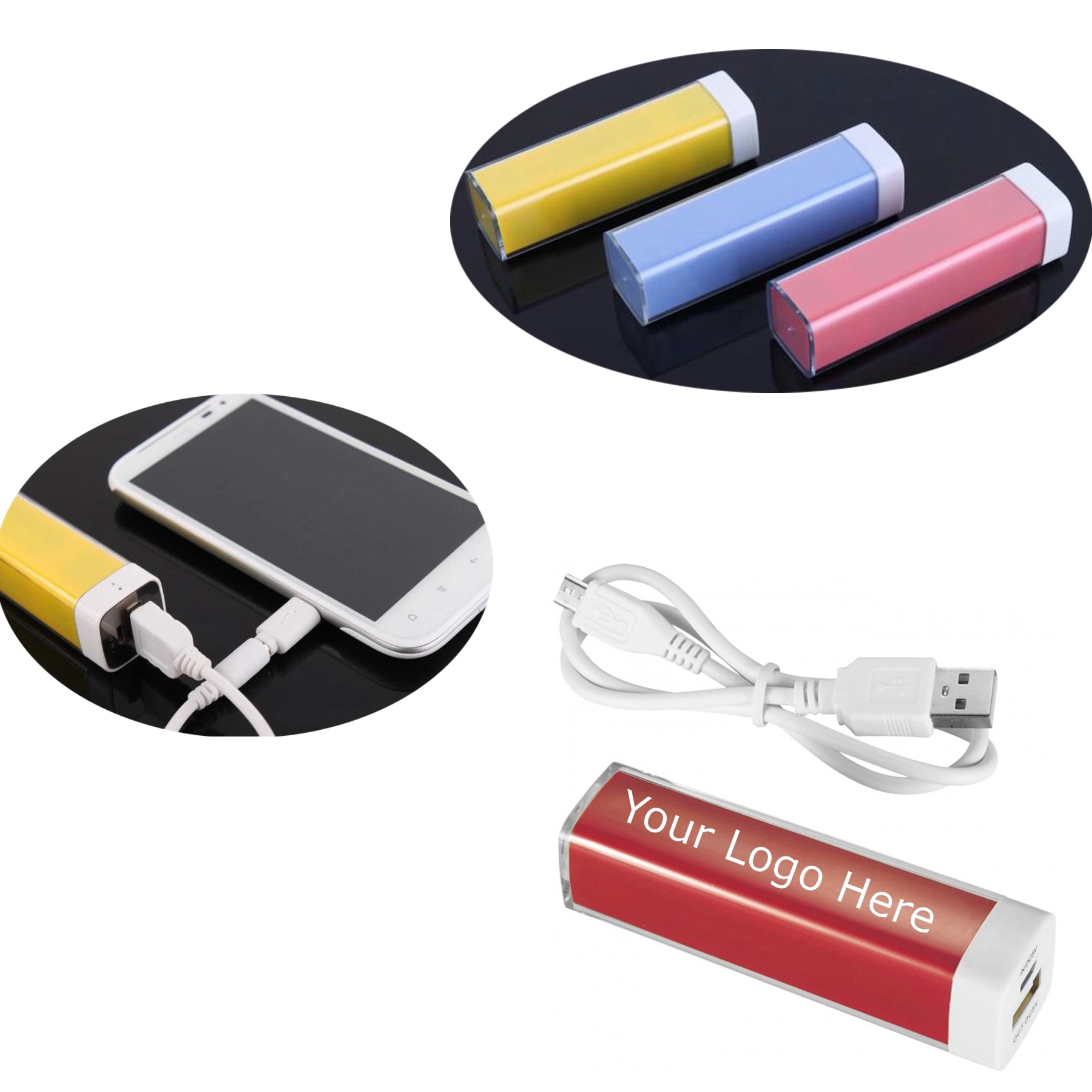 STOCK ! 2200mAh Classic Plastic Power Bank 3