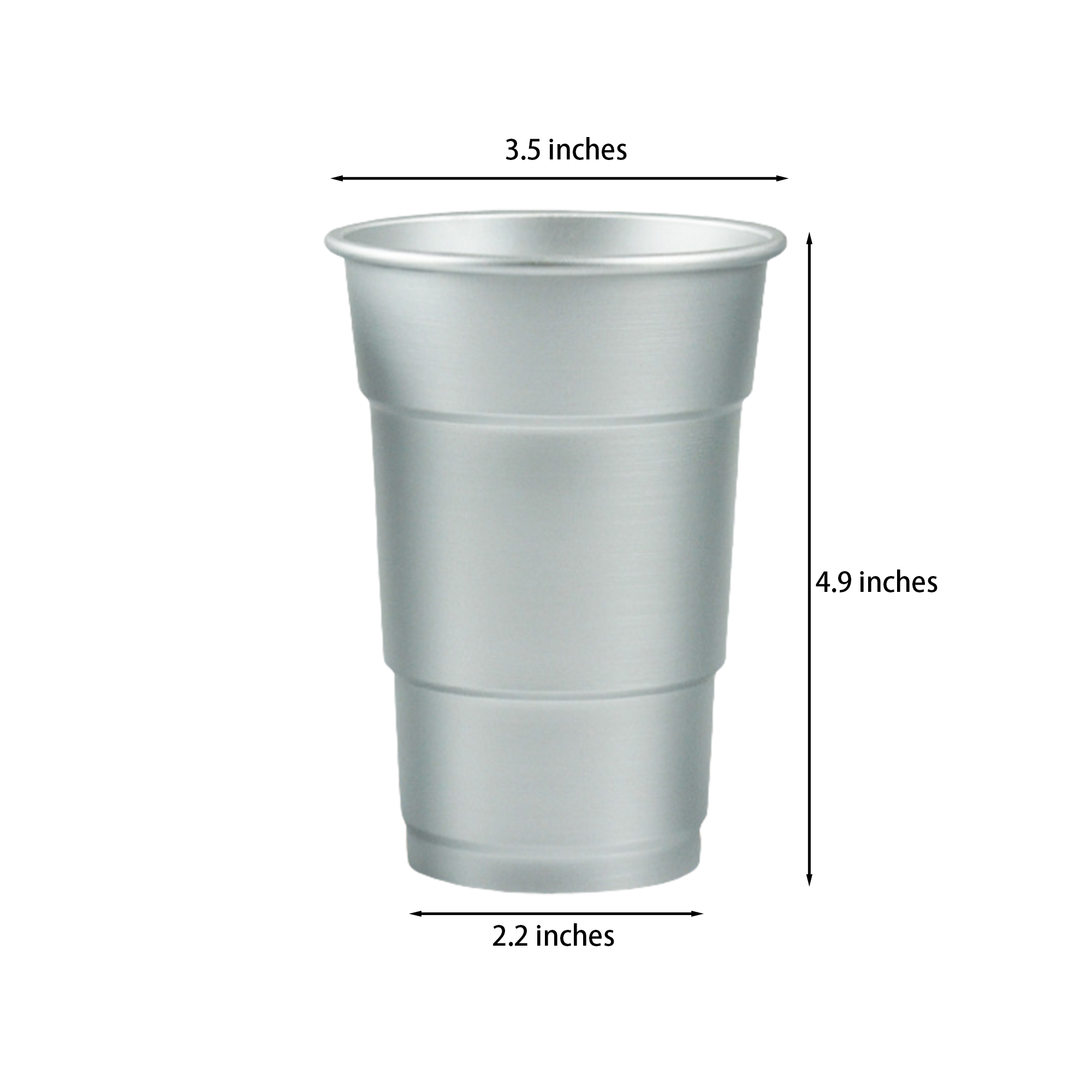 16oz Recyclable Aluminum Drinking Cup MOQ100 2