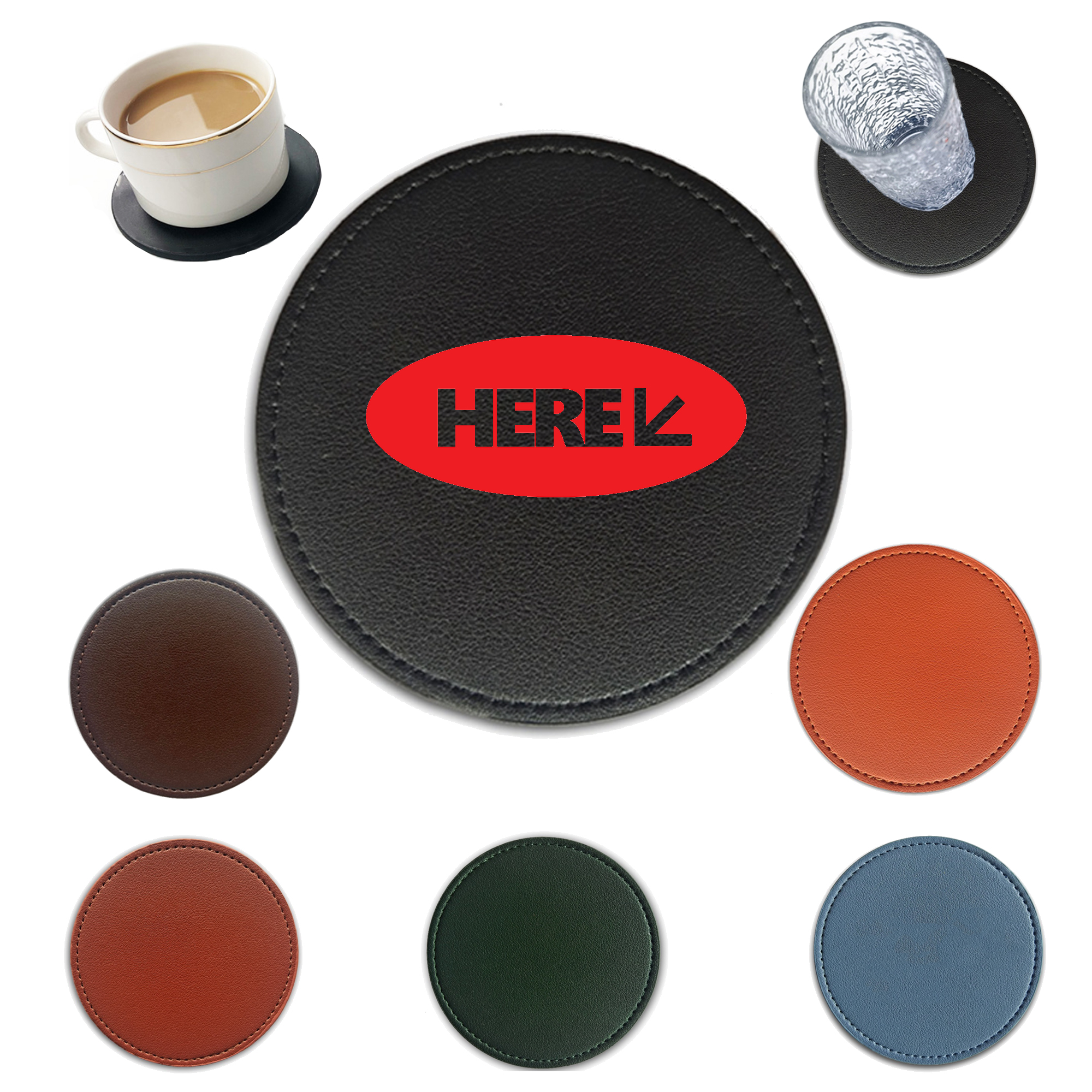 Household Simple Waterproof PVC Coasters MOQ 50 1