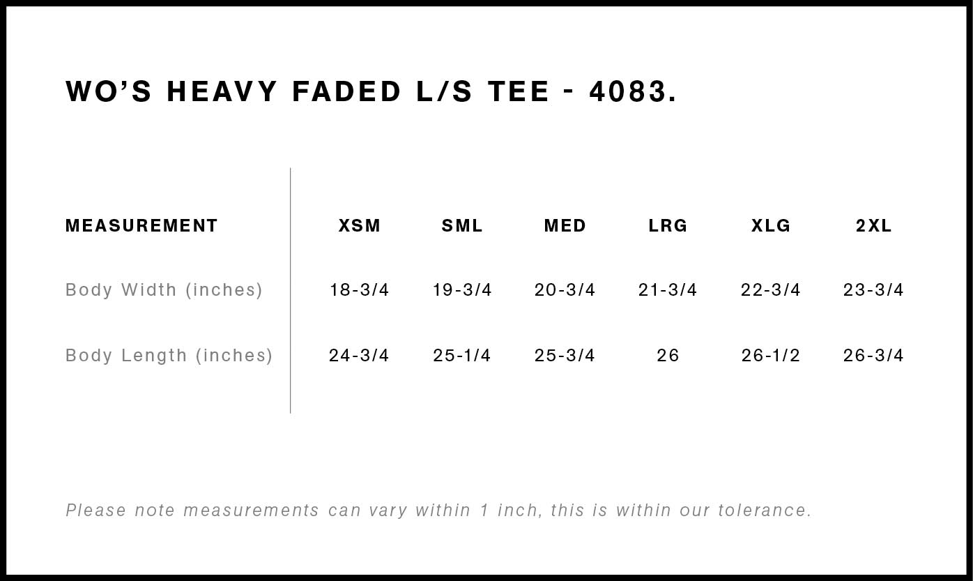 Wo's Heavy Faded L/S Tee | 4083 19