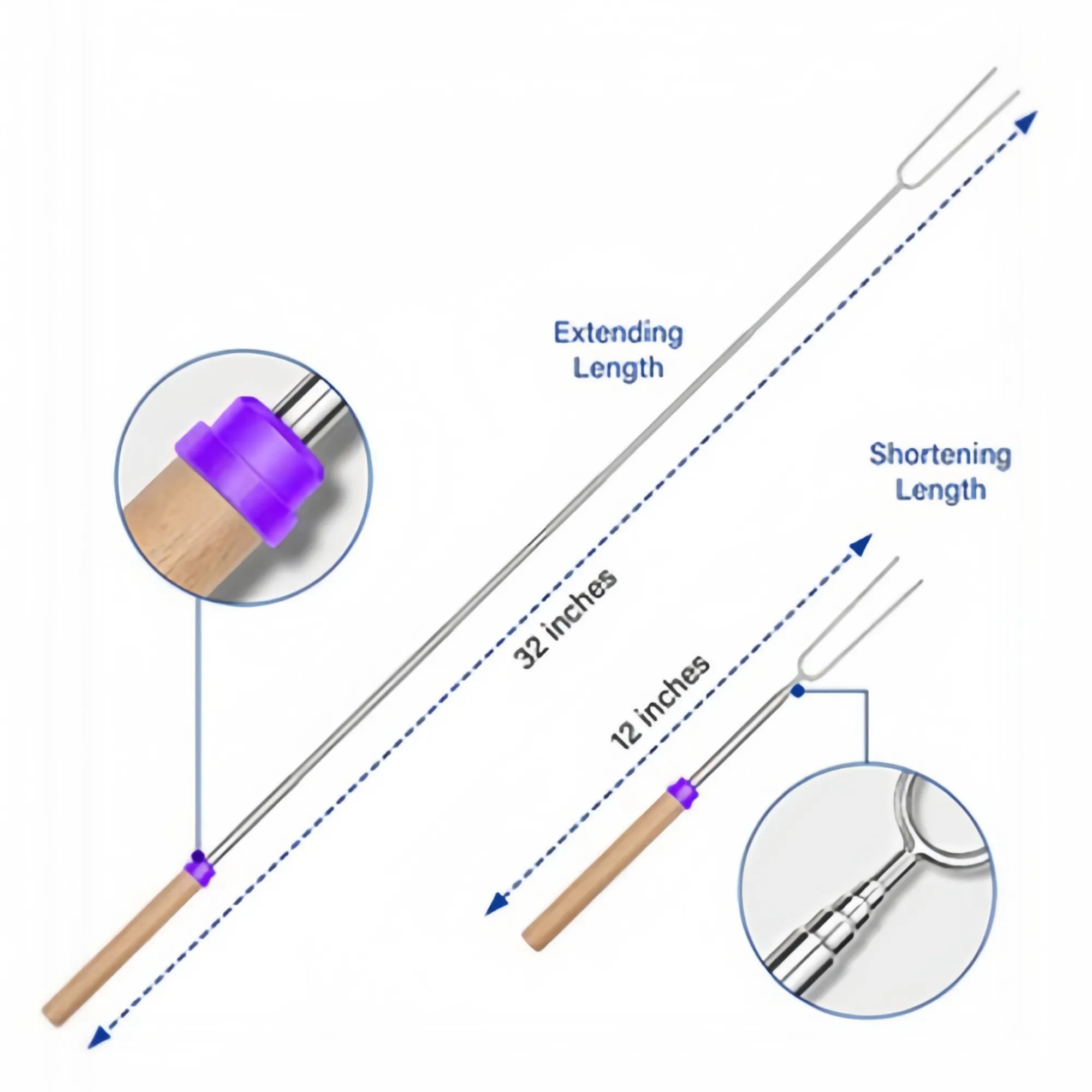 Telescoping Roasting Fork 1