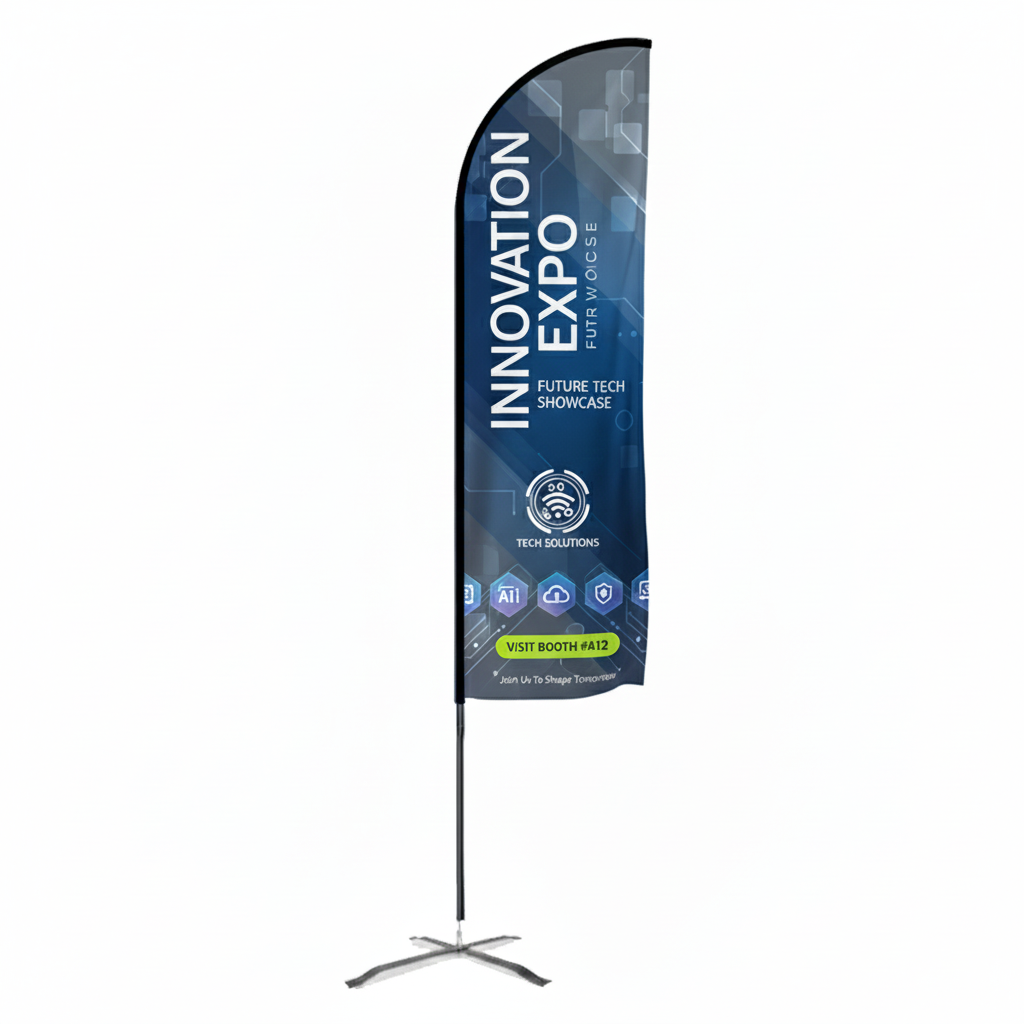 Flex Banner™ LX Feather Flag with Pole, Single-Sided 14' Outdoor Banner 3