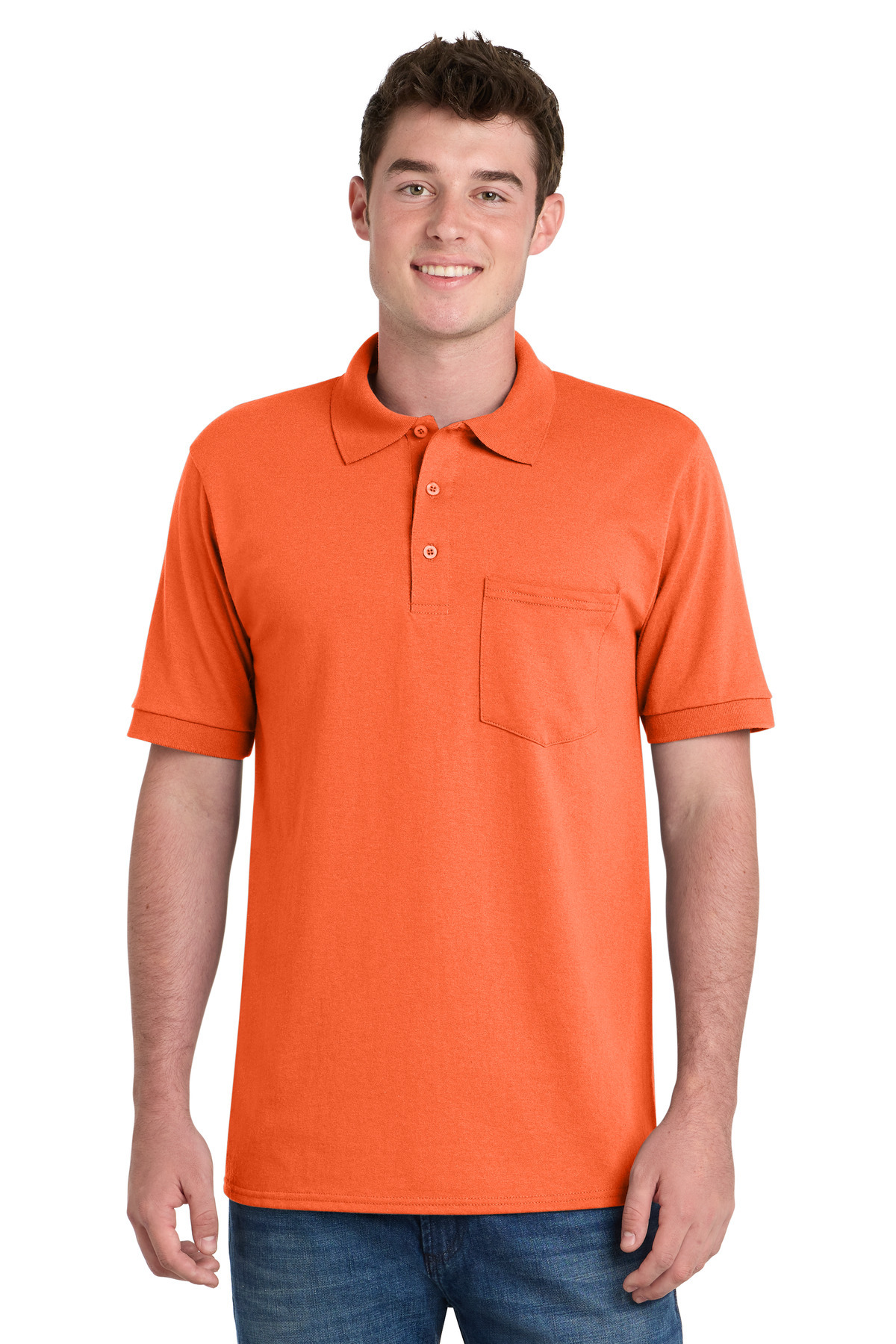 Port & Co Core Blend Jersey Knit Pocket Polo. KP55P 30