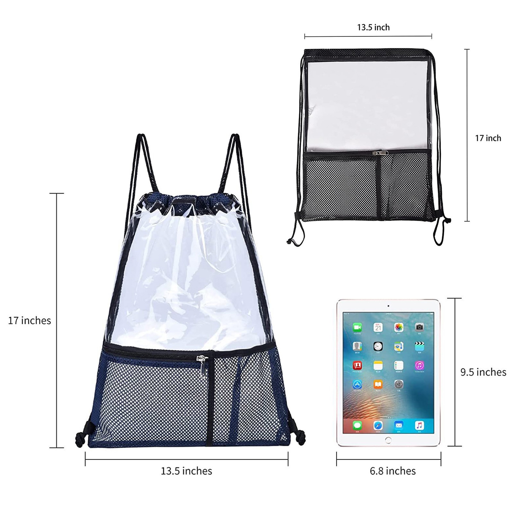 Transparent Drawstring Backpack 1