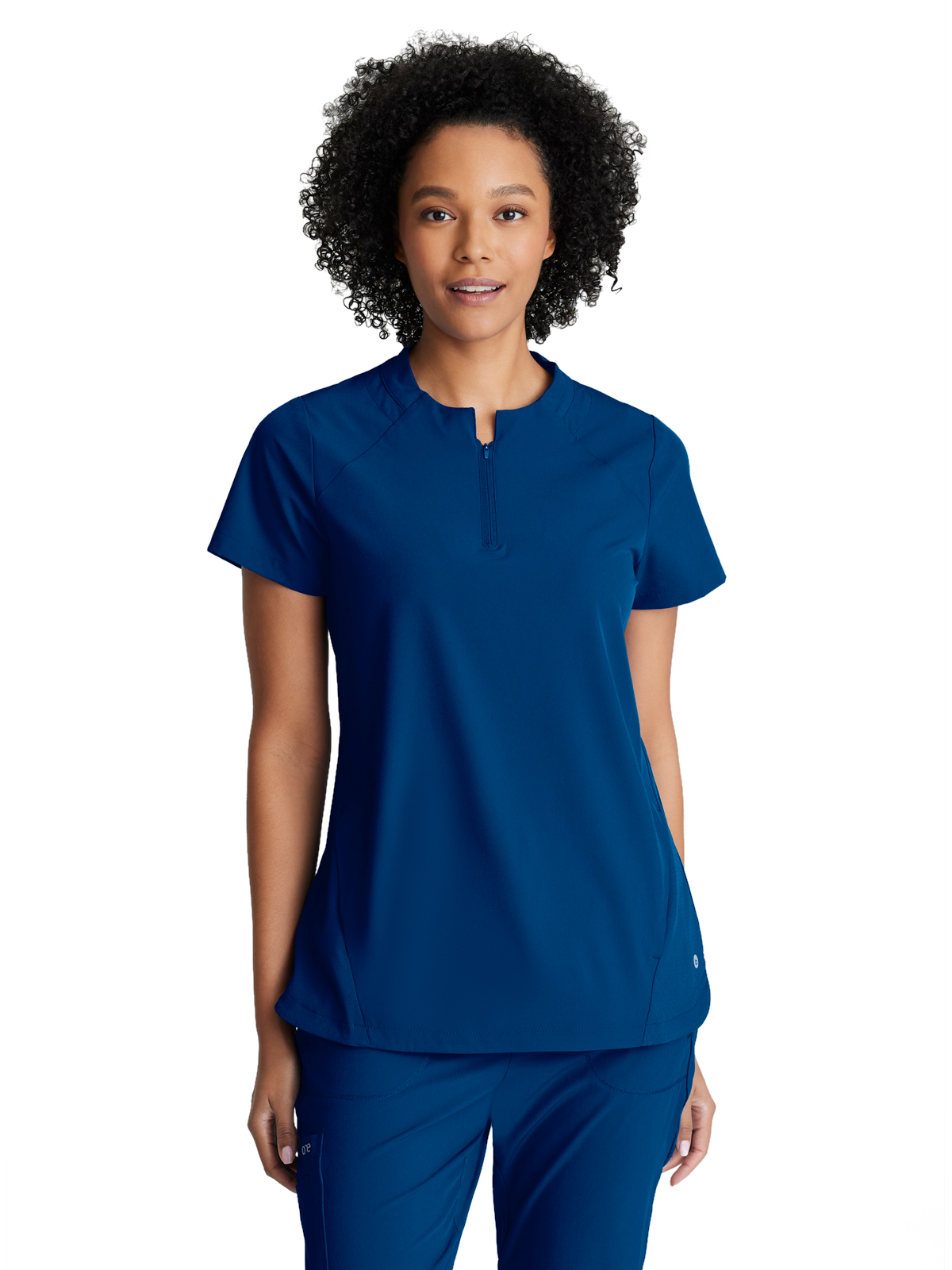Barco One - Women's Two-Pocket Banded Zip-Collar Flux Scrub Top 24