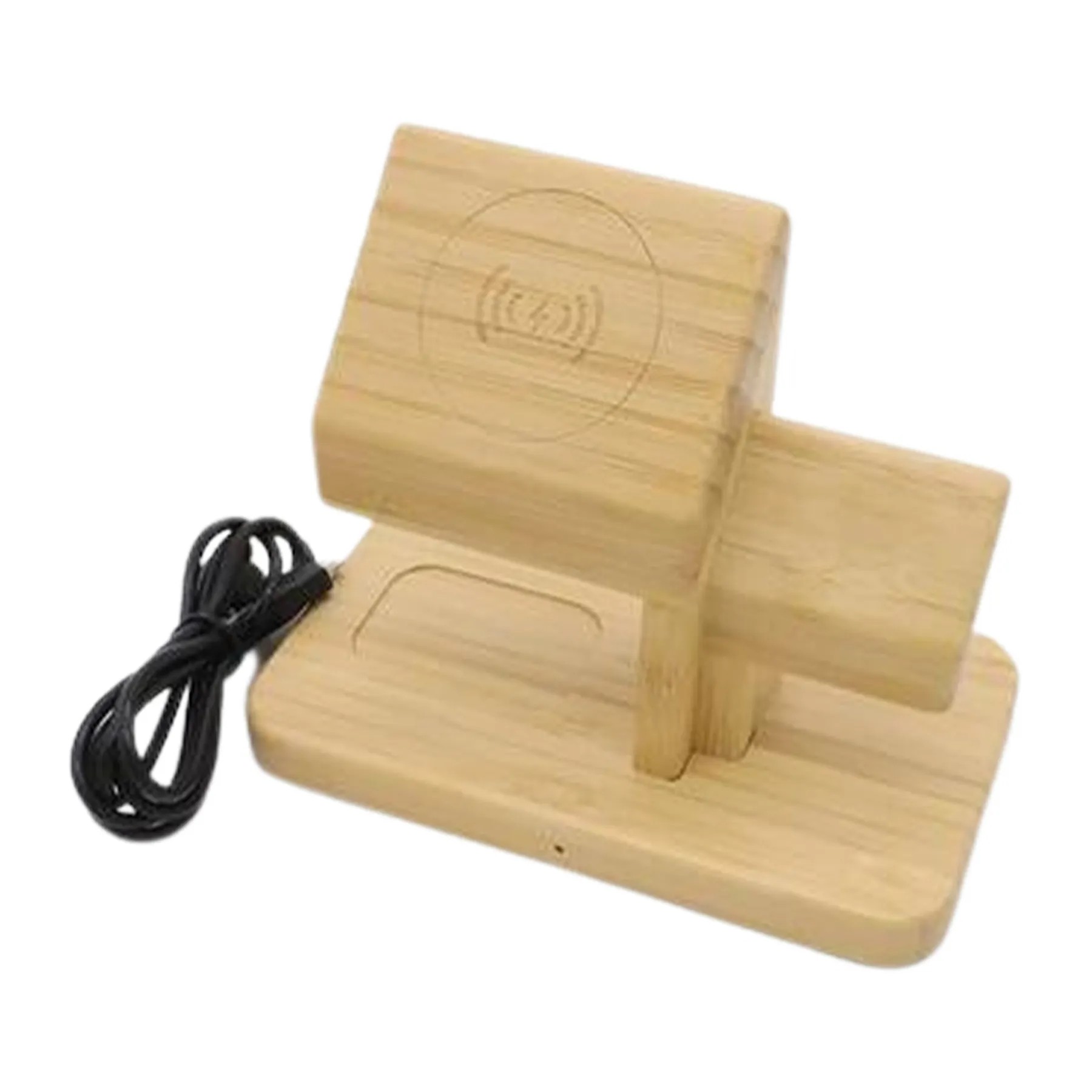 3-In-1 Bamboo Wireless Charging Pad 2