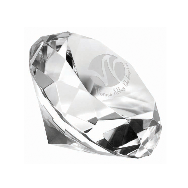 Glass Diamond Paperweight