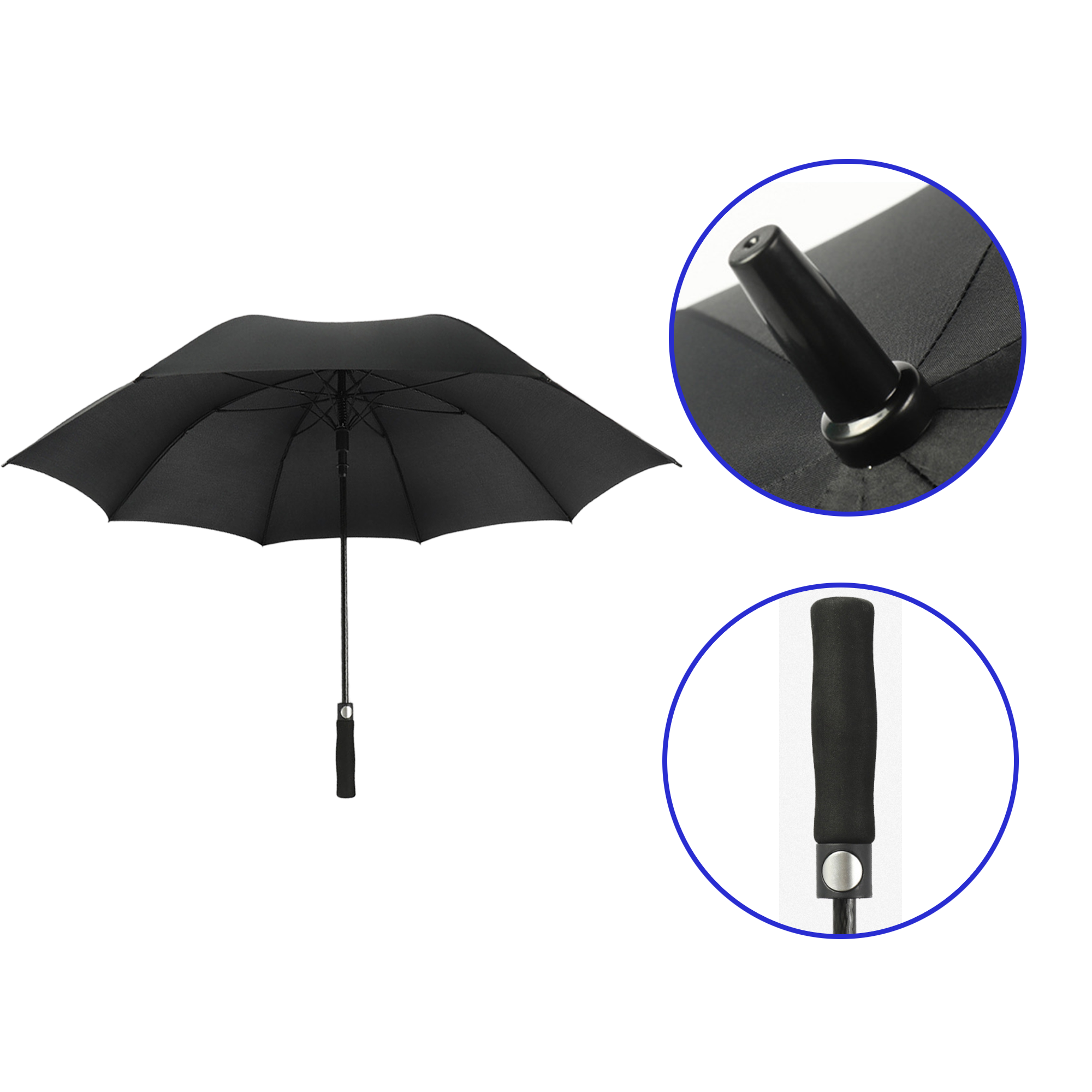 Windproof Straight-Shaft Solo Umbrella 3
