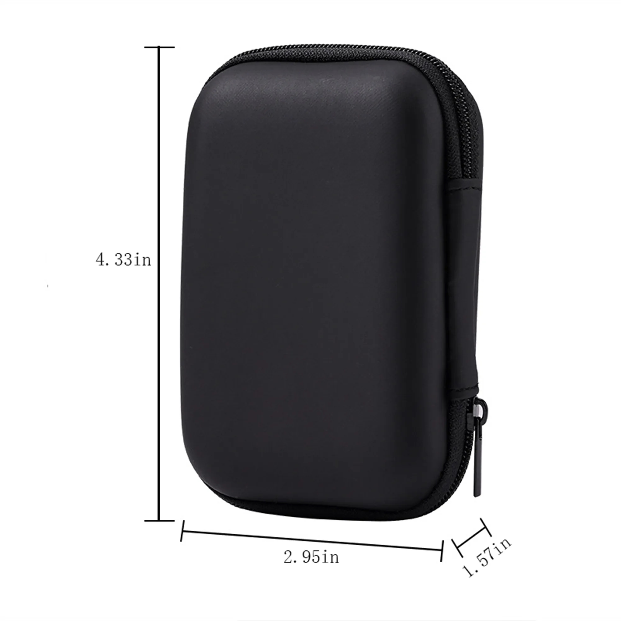EVA Earphone Storage Pouch Cable Organizer Square Zip Bag 4