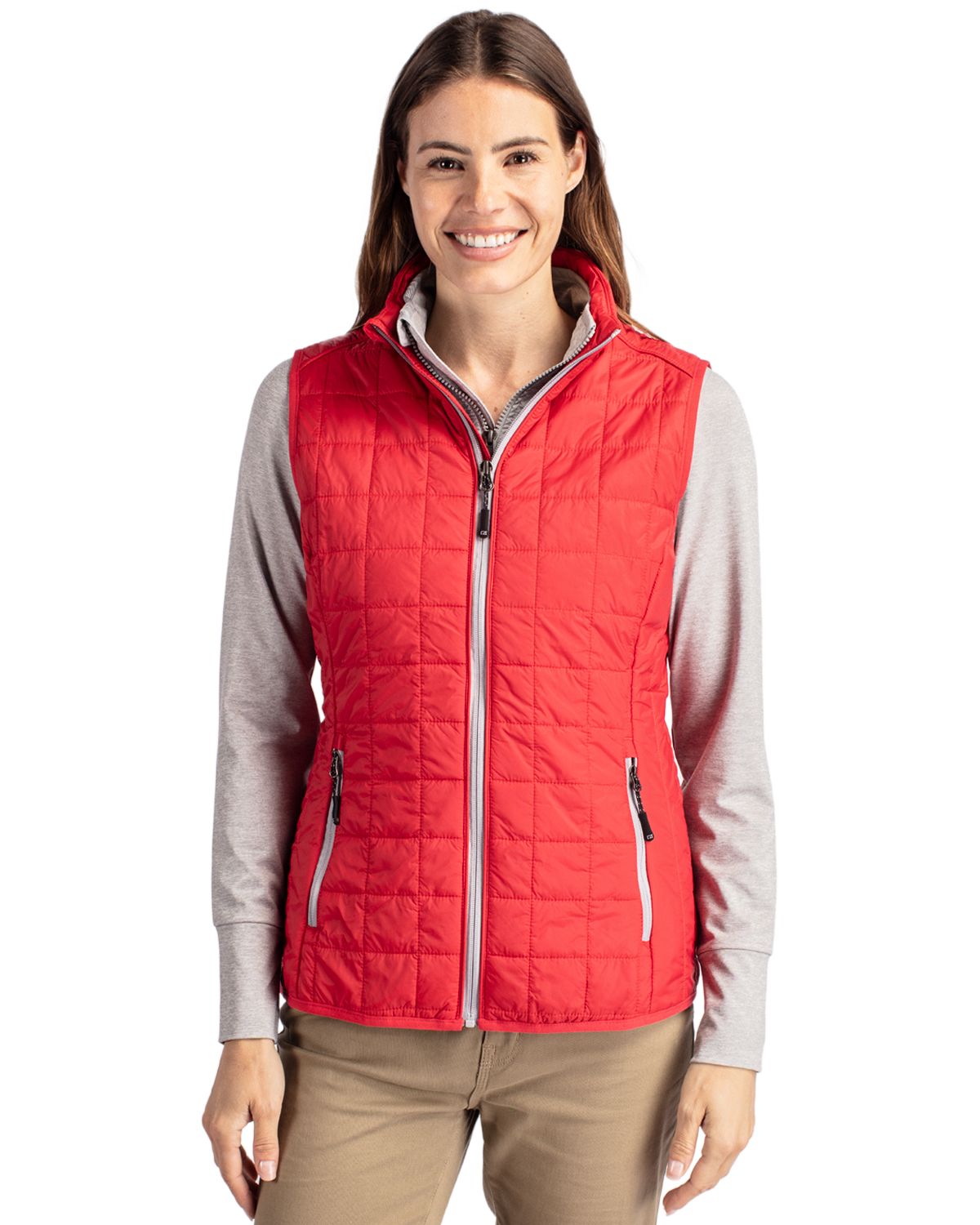 Cutter & Buck Rainier Recycled Insulated Puffer Womens Full Zip Vest 91