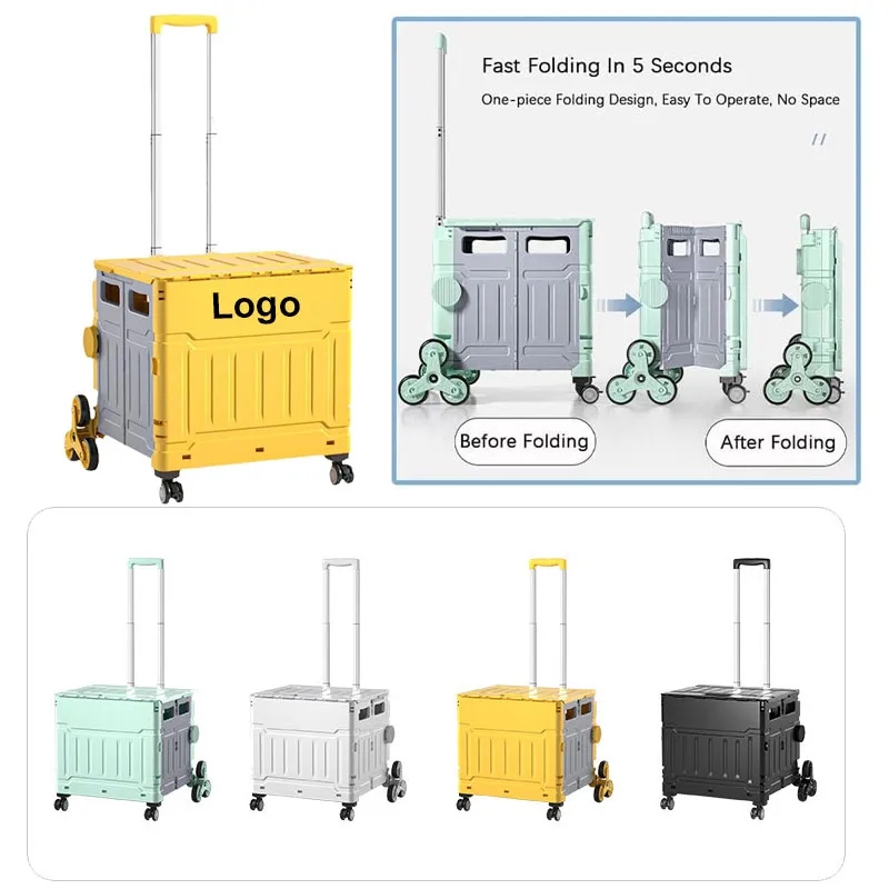Folding Quik HandCart/Collapsible Rolling Crate 4
