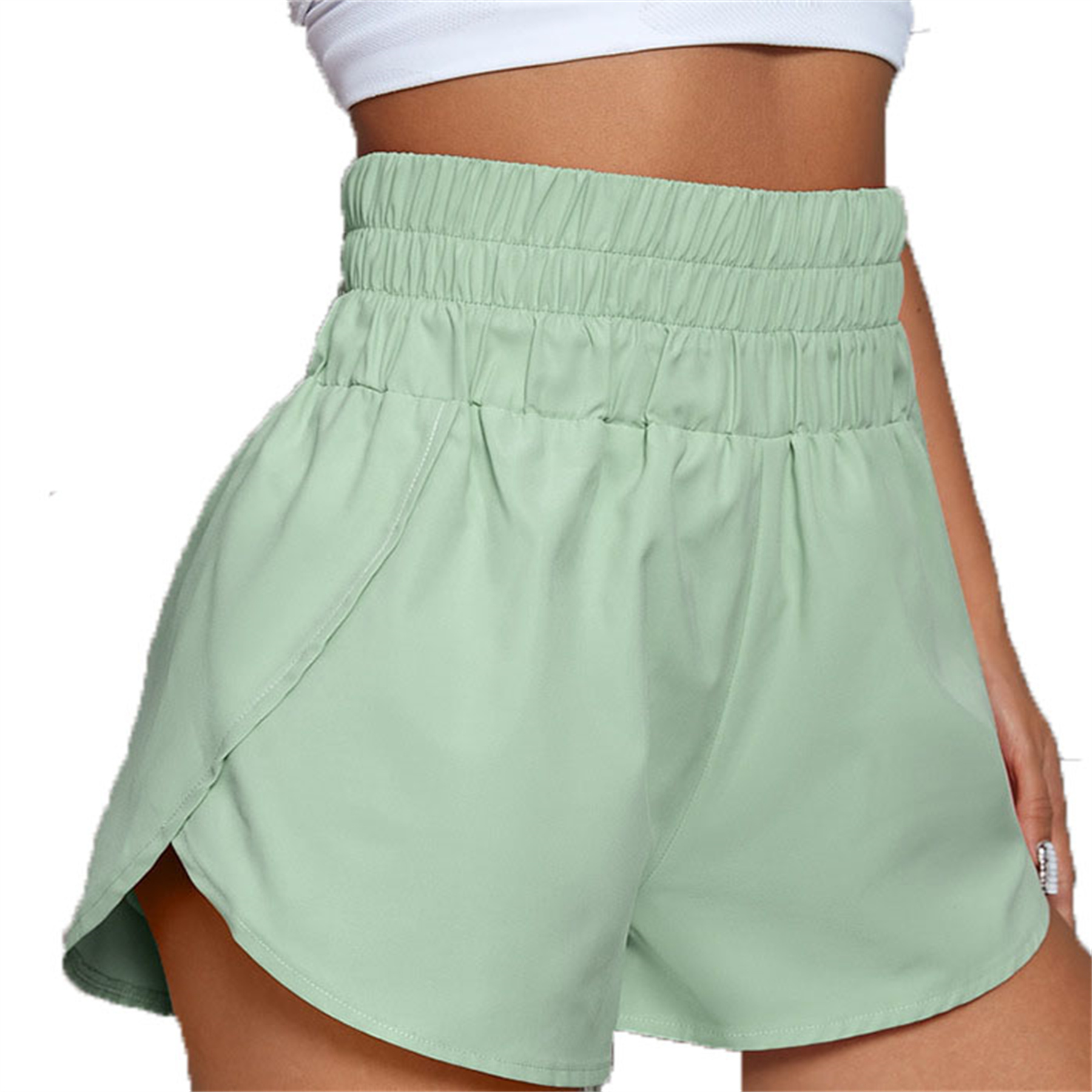 High Waisted Dolphin Running Shorts 2