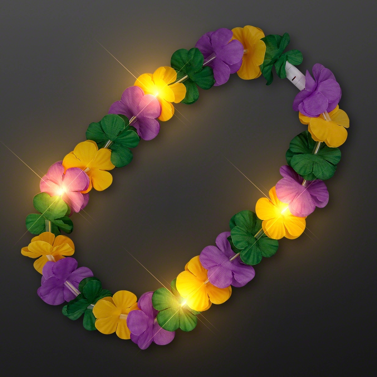 Mardi Gras Lei Light Up Flower Necklace 1