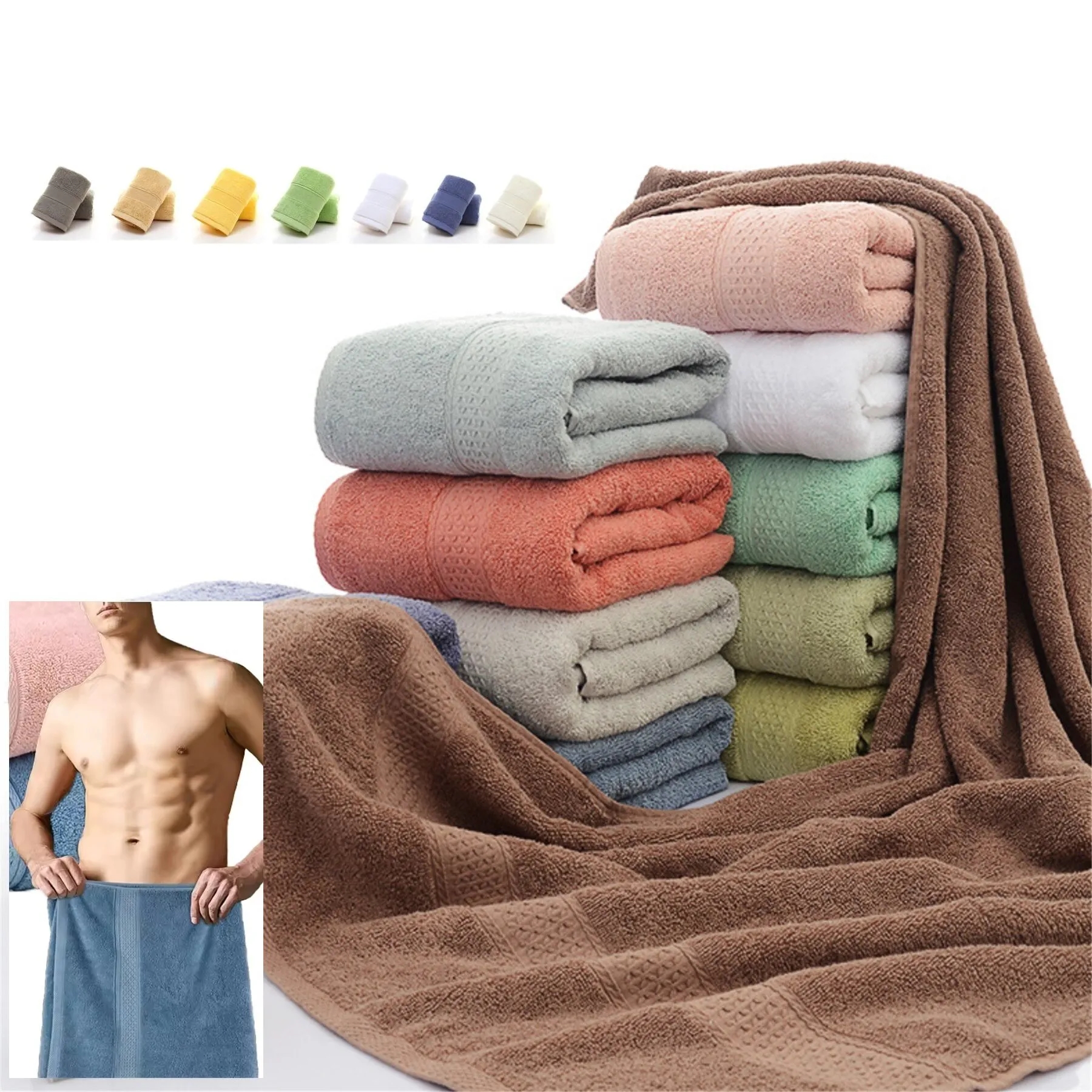 Plain Cotton Bath Towel 2