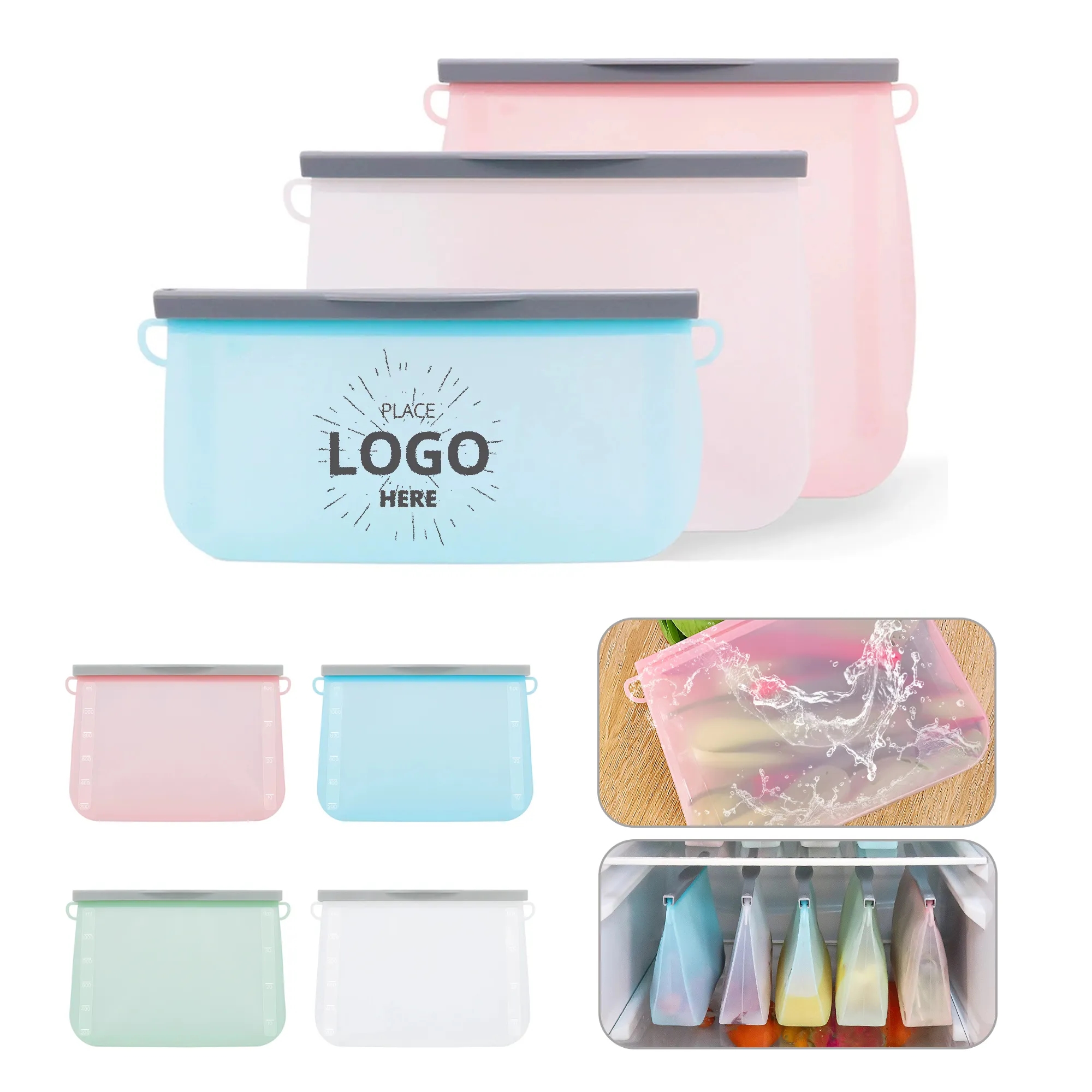 Reusable Silicone Food Bag Storage 6