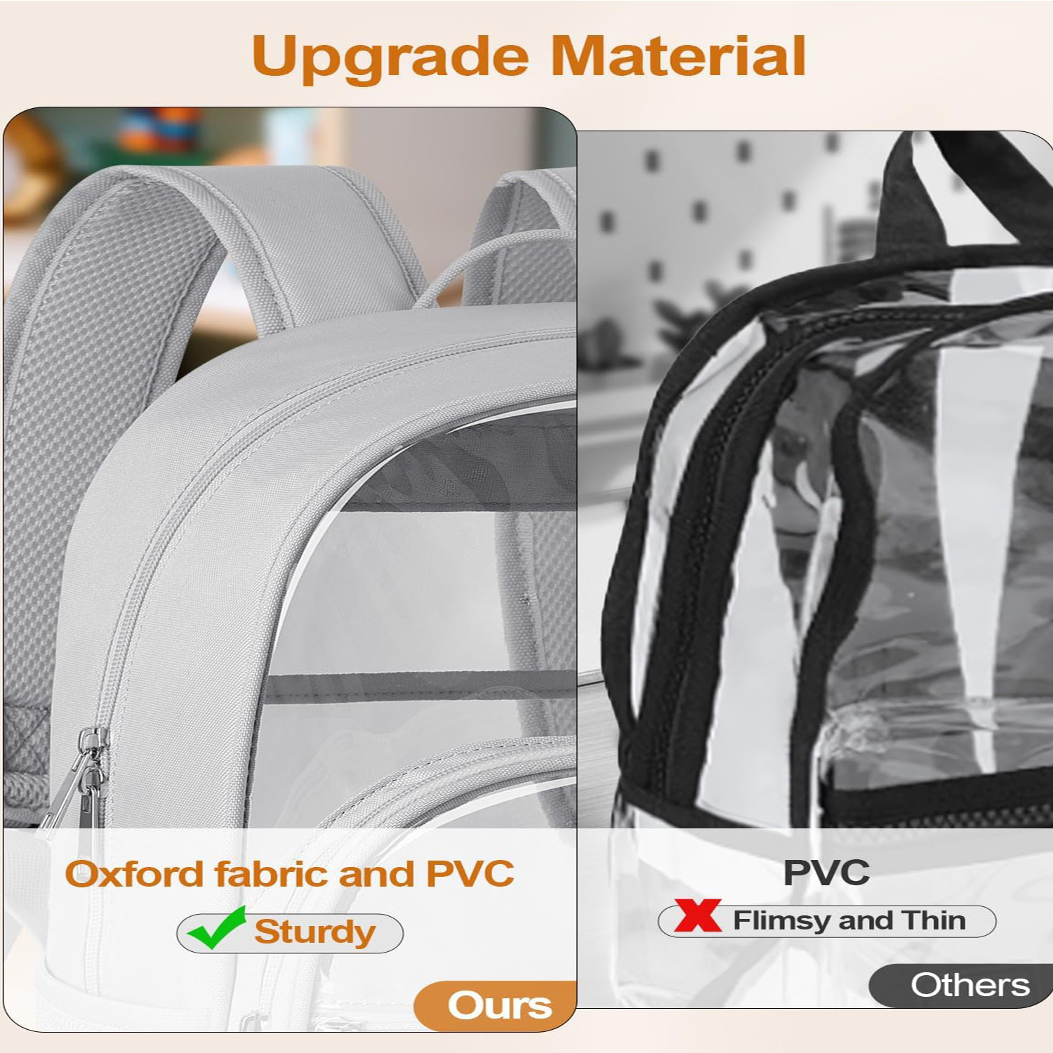 Large Capacity PVC Transparent Backpack 5