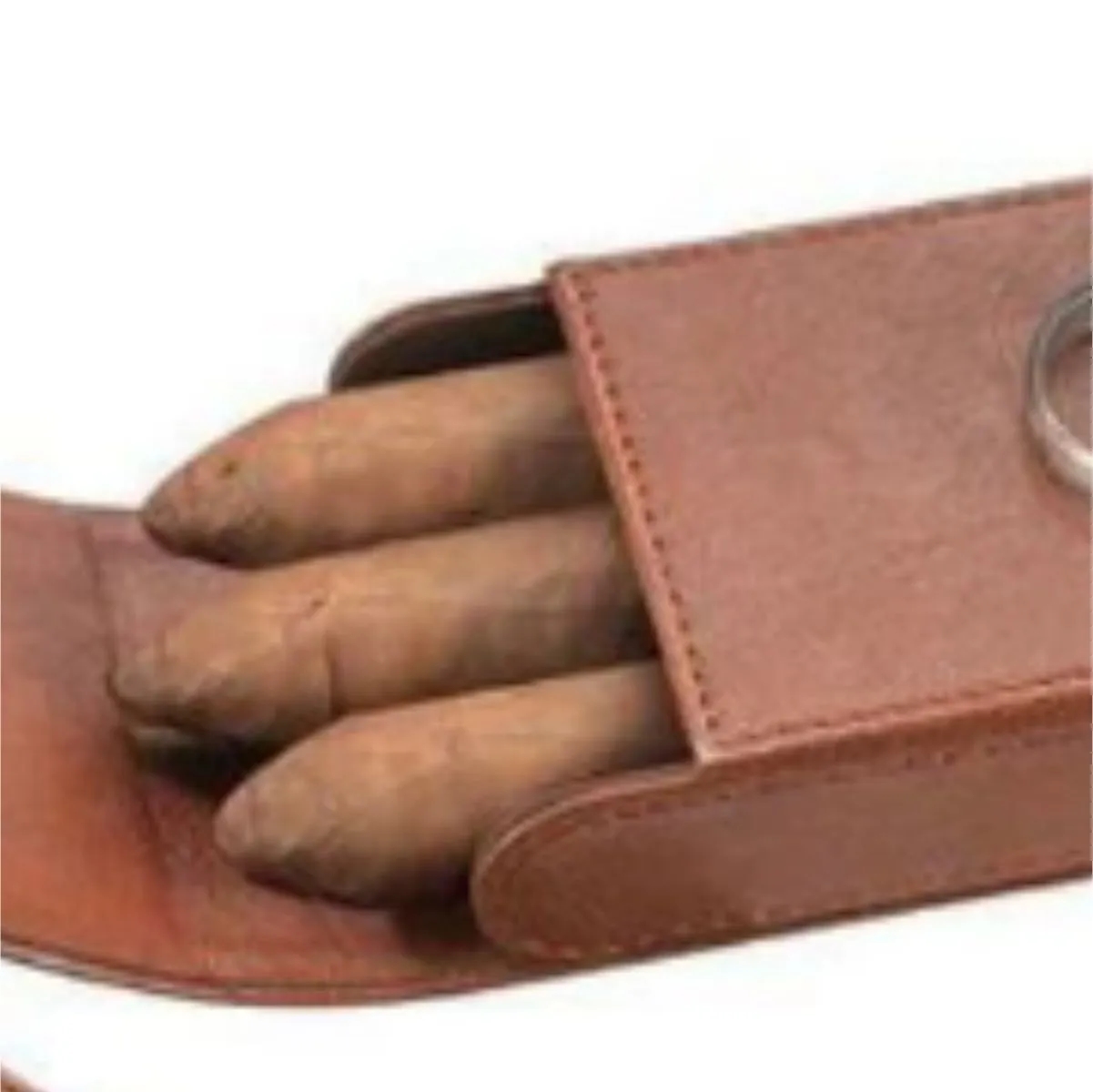 Genuine Leather Cigar Case Humidor With Cutter 5