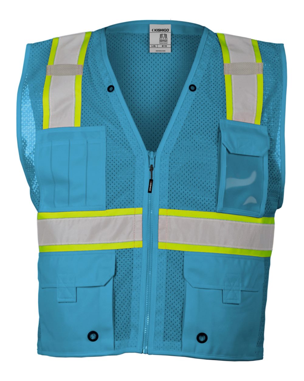 Unisex EV Series® Enhanced Visibility Multi-Pocket Mesh Vest - B100-111 2
