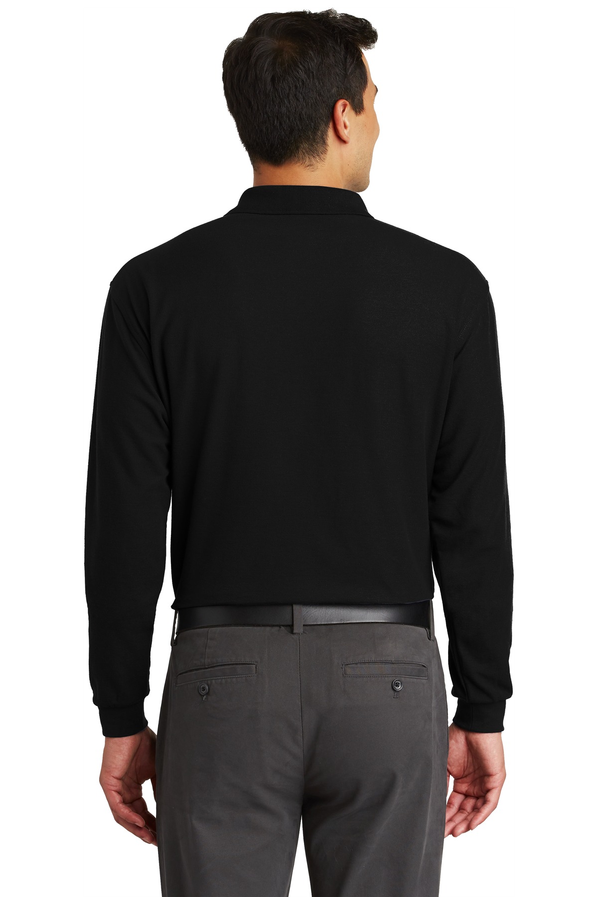 Long Sleeve Silk Touch Polo with Pocket