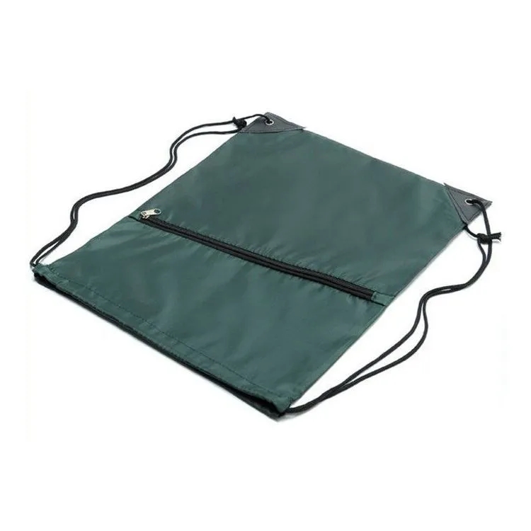 Drawstring Backpack With Zipper Pocket 1