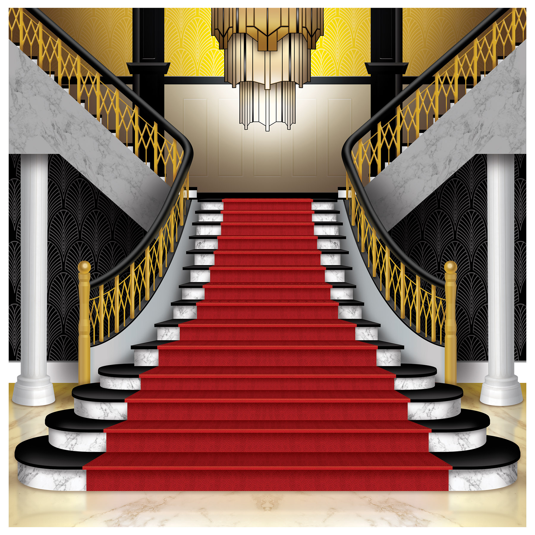 Red Carpet Grand Staircase Photo Prop