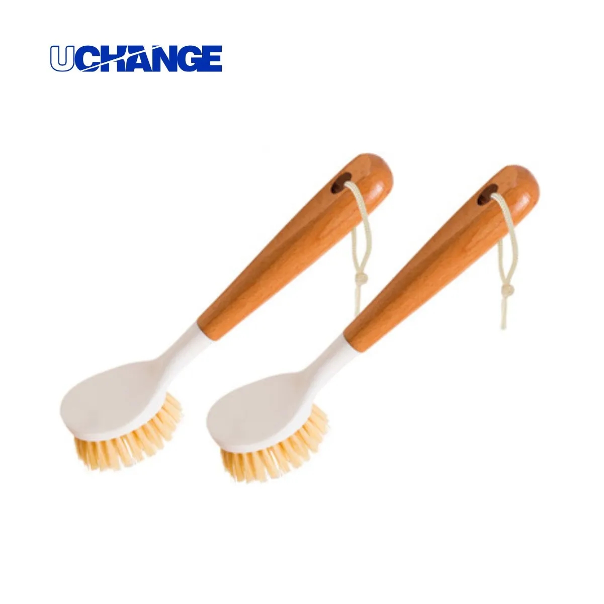 Wood Handle Dish Brush With Non Scratch Bristles 6