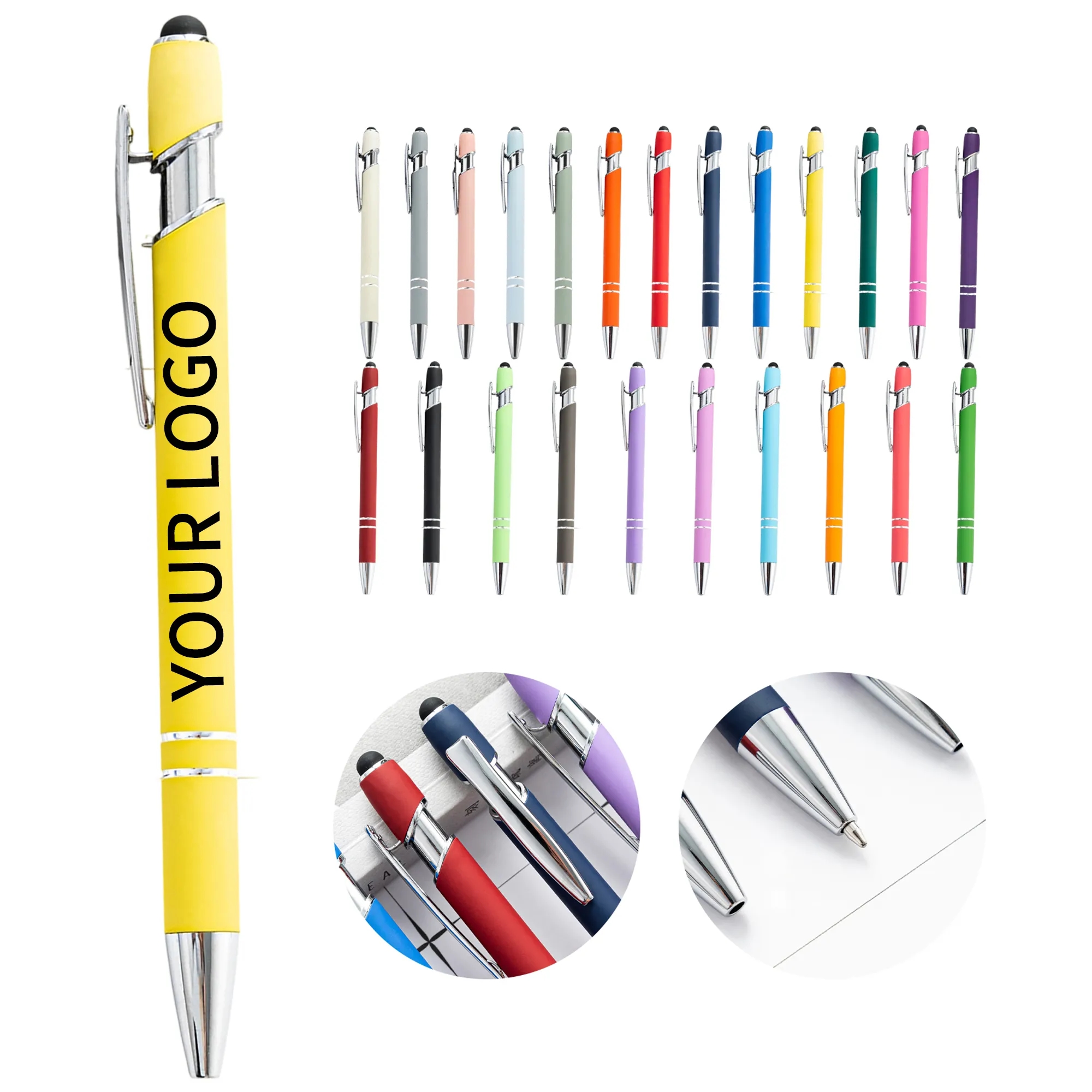 Click Metal Pen 5.60x0.47 Inch Durable Ballpoint 9