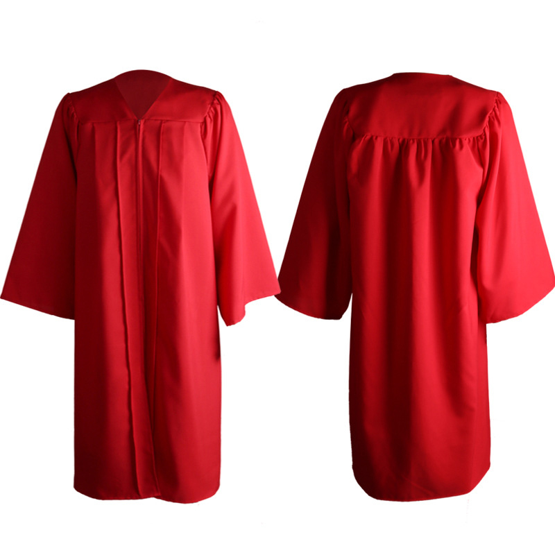 2022 Classical Matte Graduation Gown Cap Tassel Set for High School and Bachelor 4