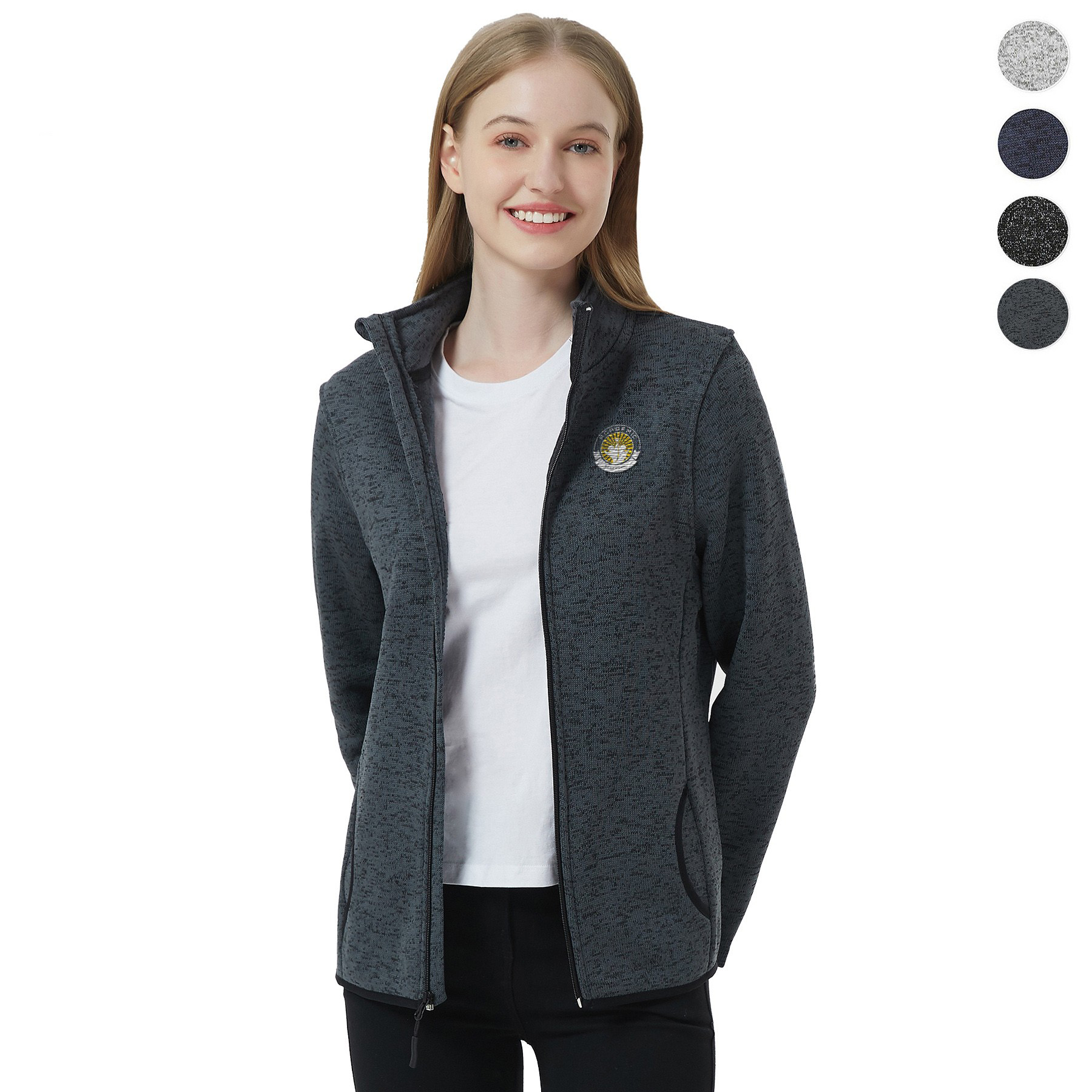 Women's Full-Zip Sweater Fleece Jacket 13