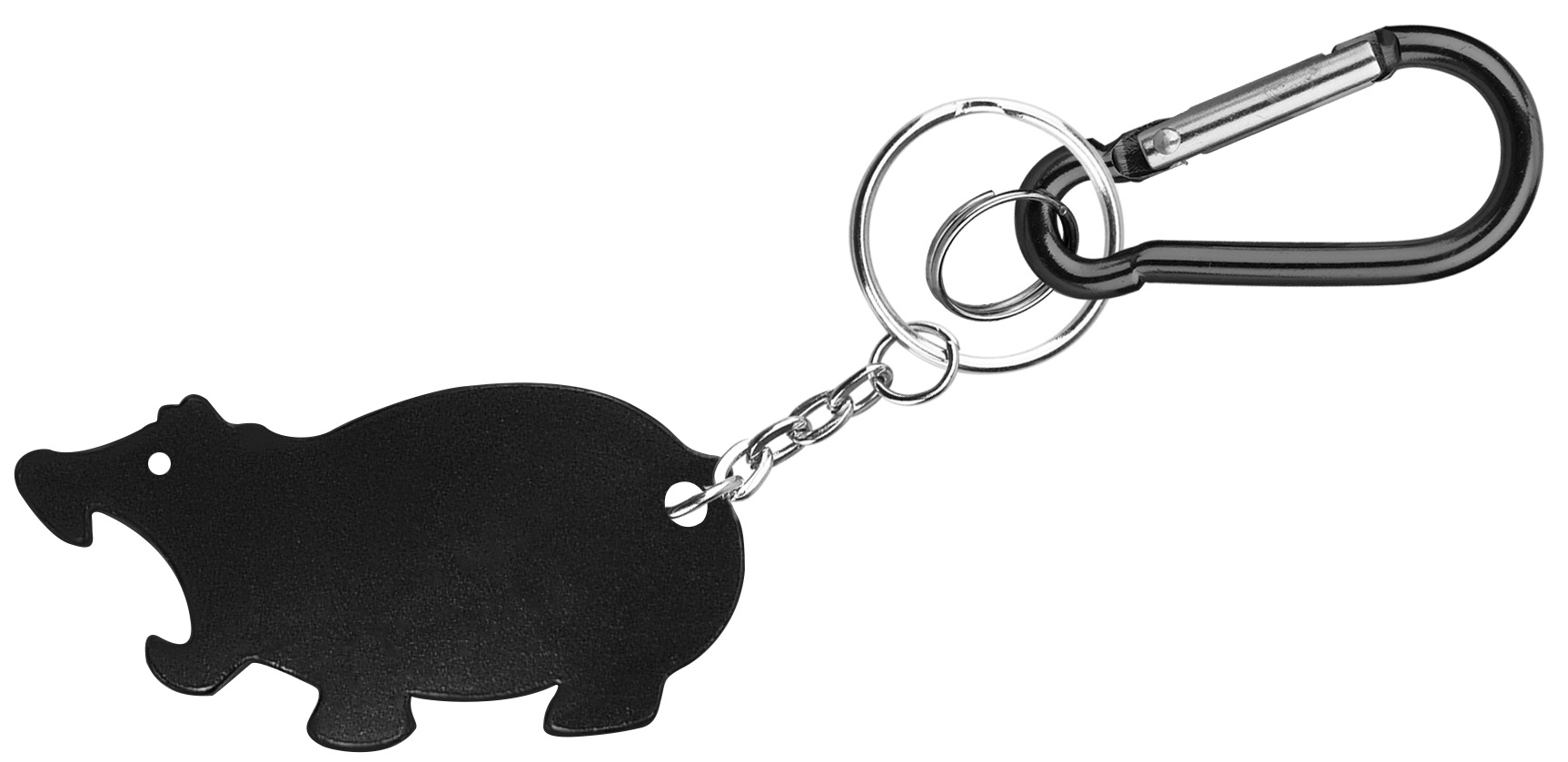 Jumbo size hippo shape bottle opener with key chain & Carabiner 4