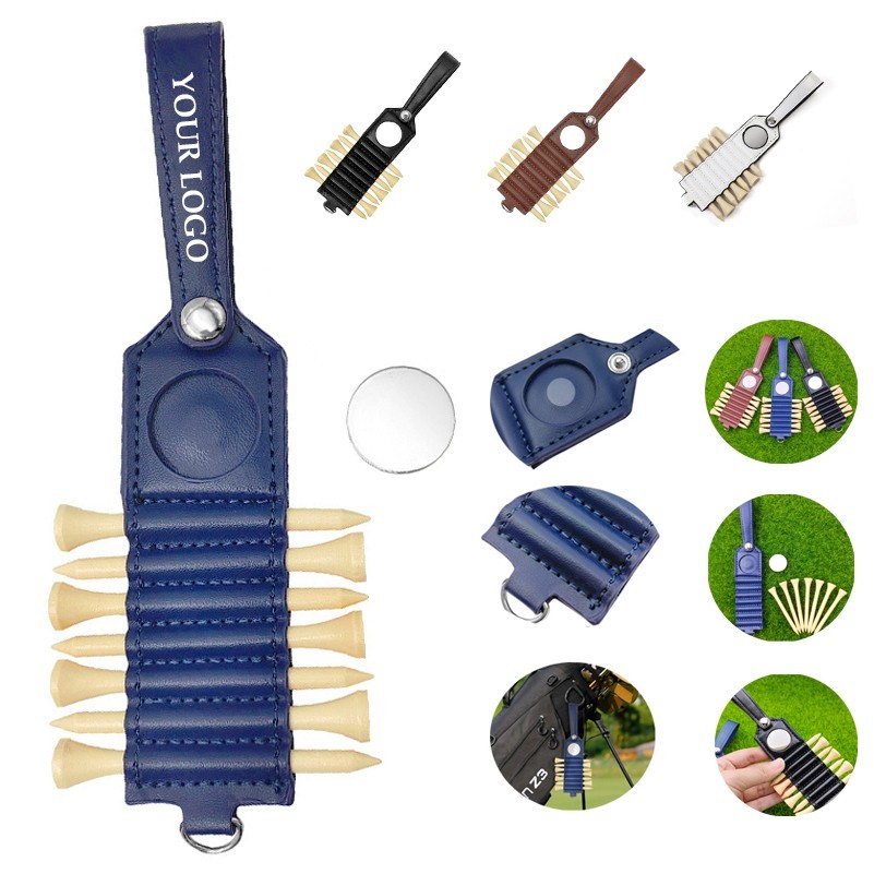 PU Leather Portable Outdoor Golf Tee Organizer Pouch 3