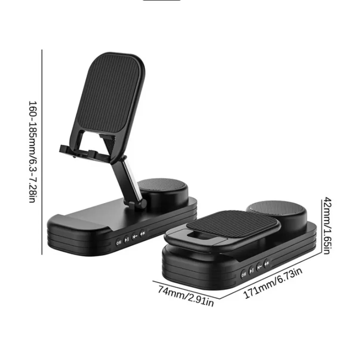 2 In 1 Folding Lifting Phone Stand Desktop Speaker 1800mAh 7