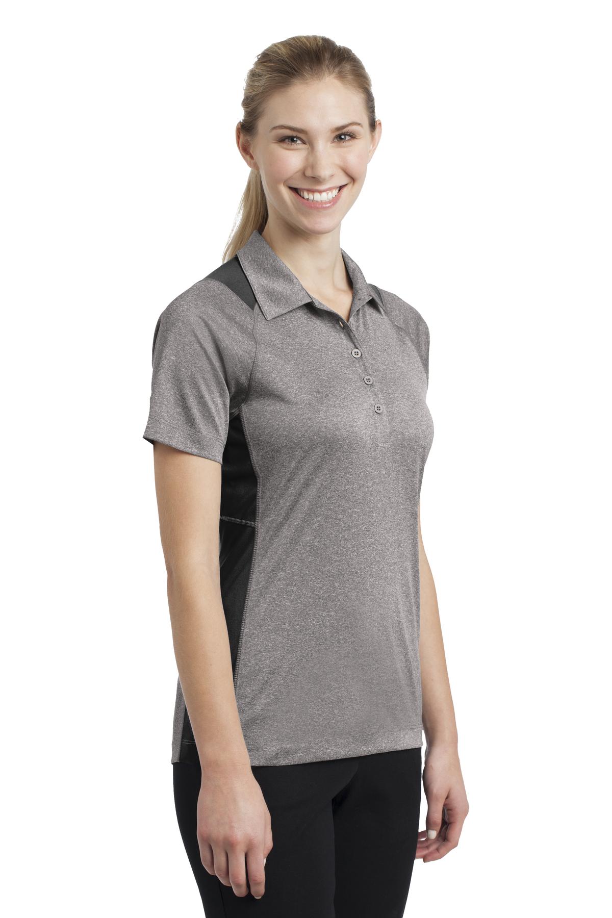 Sport-Tek® Women's Heather Colorblock Contender Polo 1