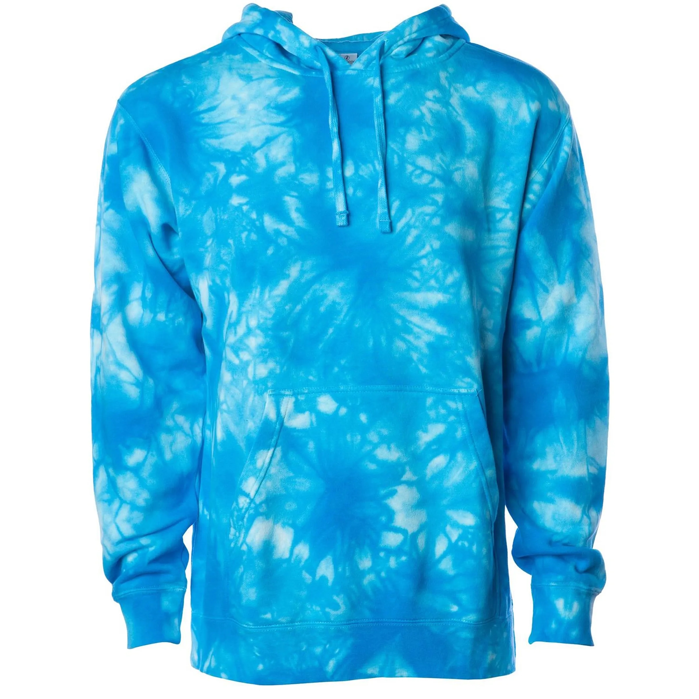 Unisex Midweight Pigment Tie Dyed Hooded Pullover 7