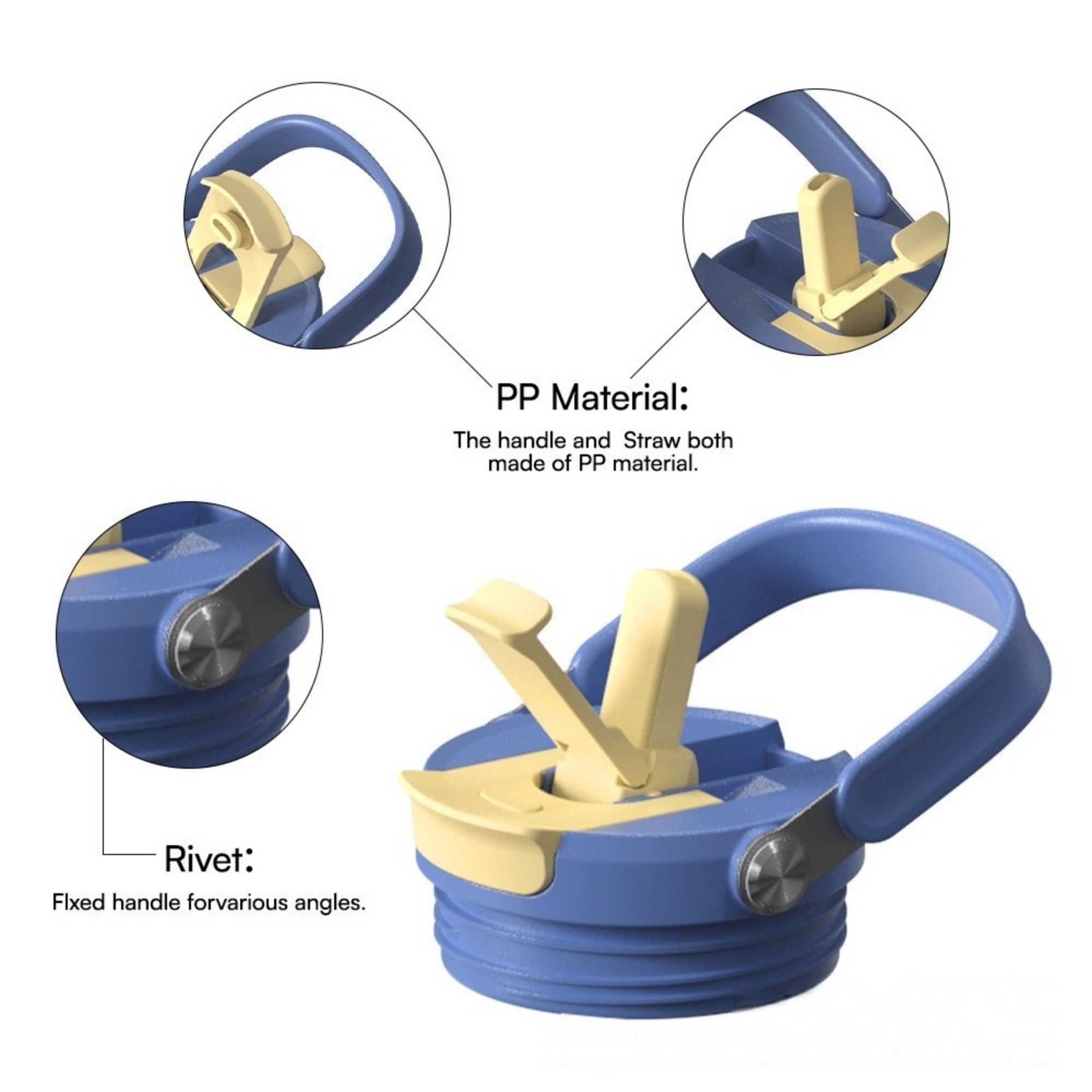 18 oz Stainless Steel Insulated Water Bottle With 2-in-1 Lid 3