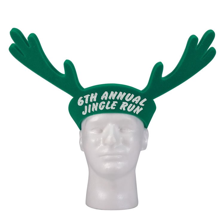 18" Foam Reindeer Antlers Visor 12