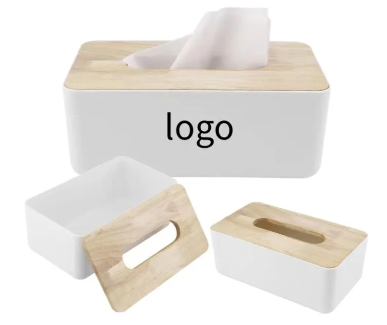 Wood PP Rectangular Tissue Box 2