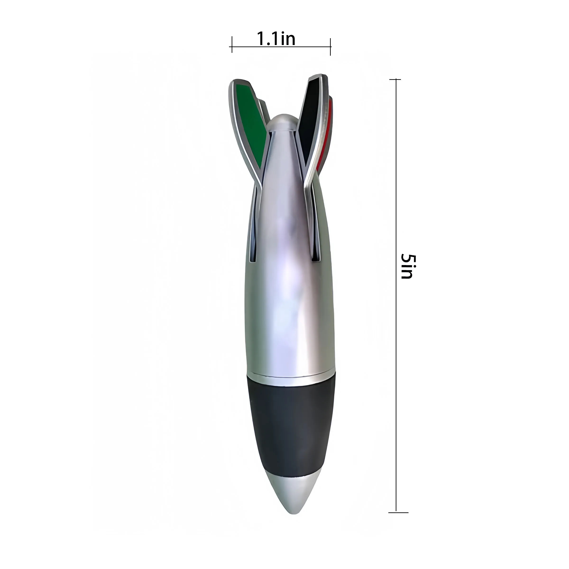 Plastic Creative Rocket Shaped Four Color Ballpoint Pens 7
