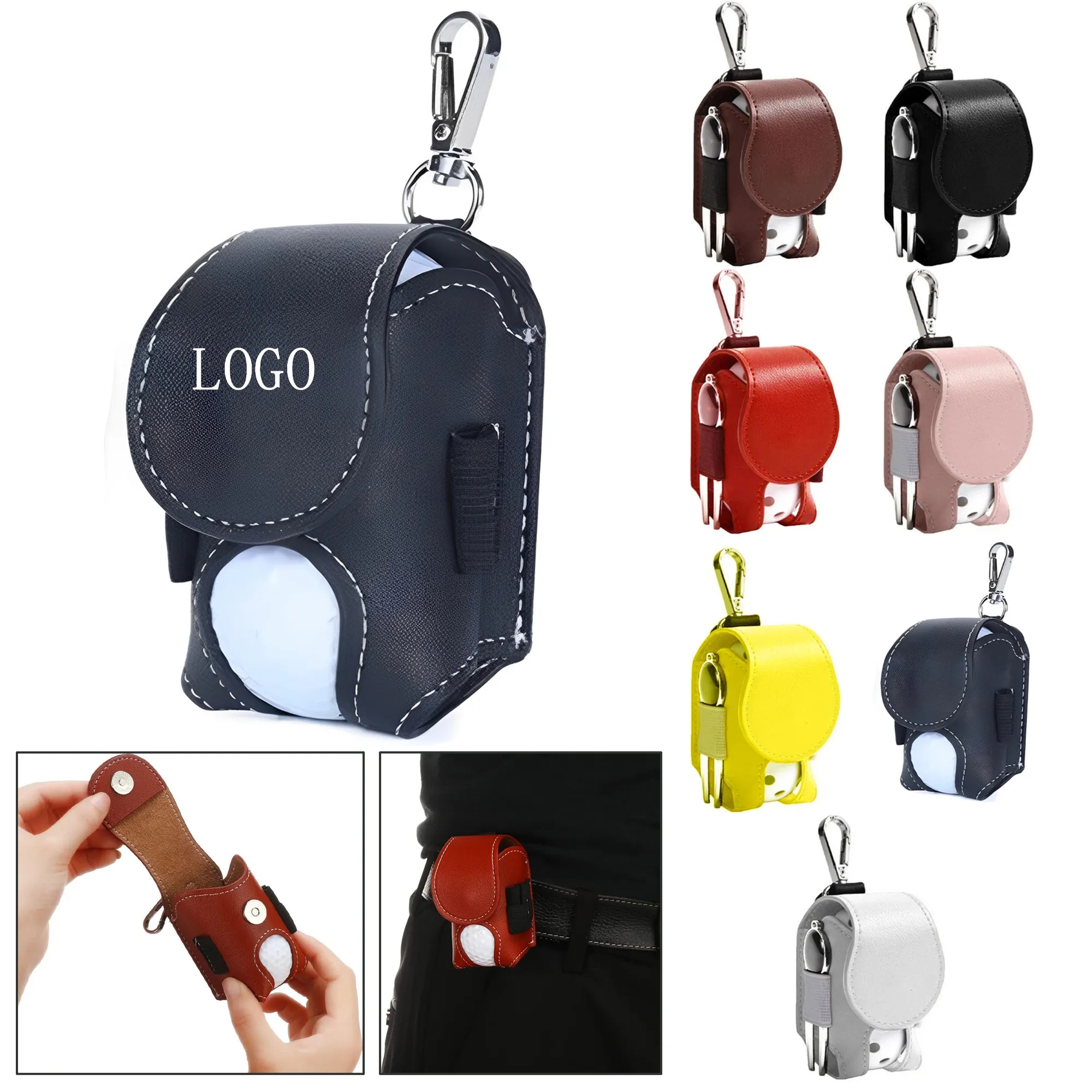Portable Golf Ball Bag with Waist Clip 5