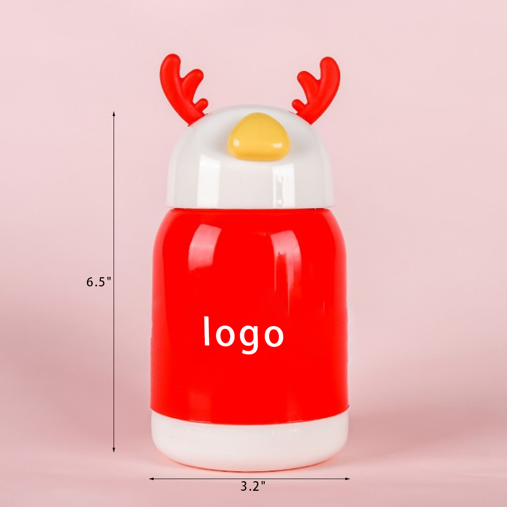 Christmas Reindeer Antler Glass Cup Custom 350ml 4