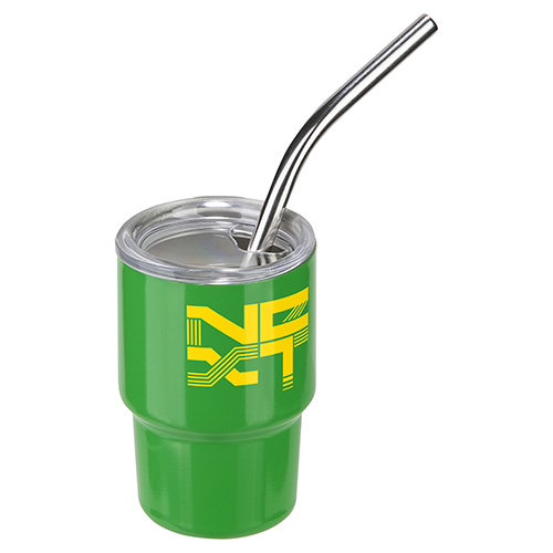 Mini Belmont 3 oz Double-Wall Stainless Steel Tumbler with Straw 41