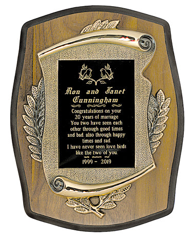 Scrolled Walnut With Cast Metal Frame 1