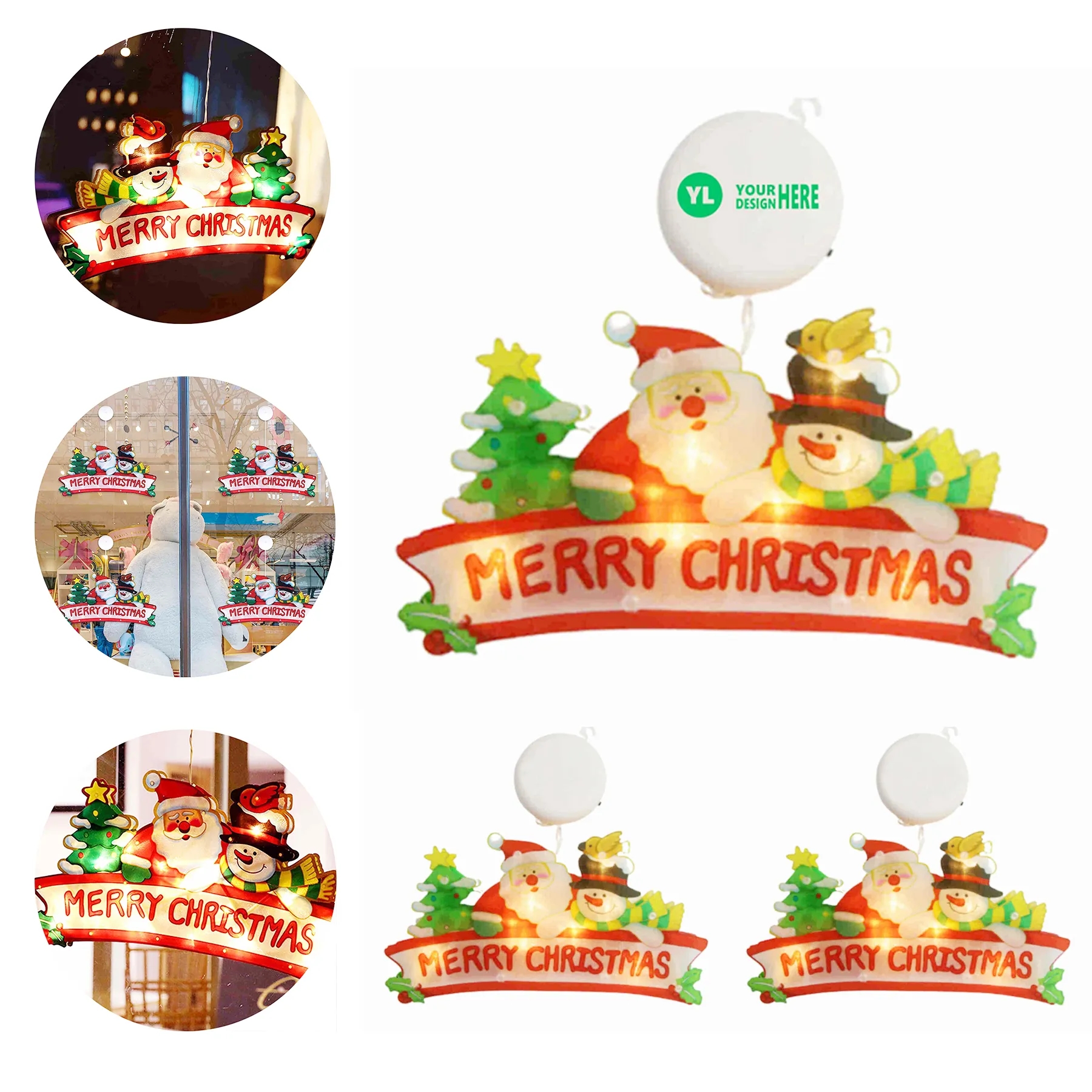 Christmas Santa Claus Snowman LED Lights MOQ10 2