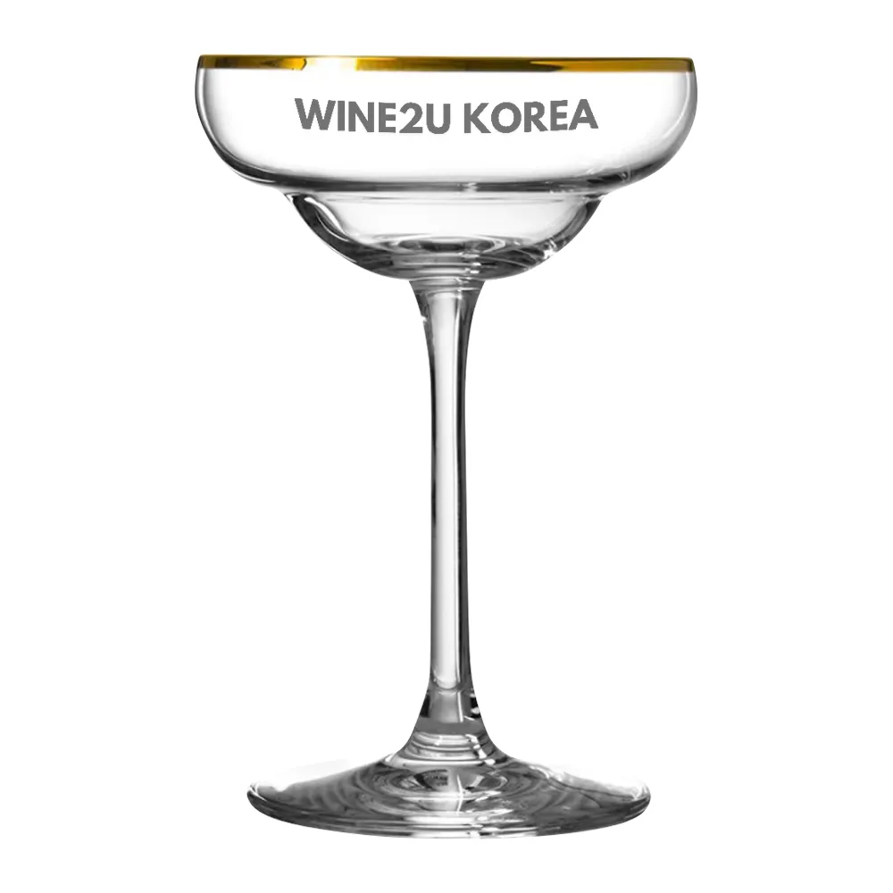 6oz. Gold Rimmed Margarita Glass 1